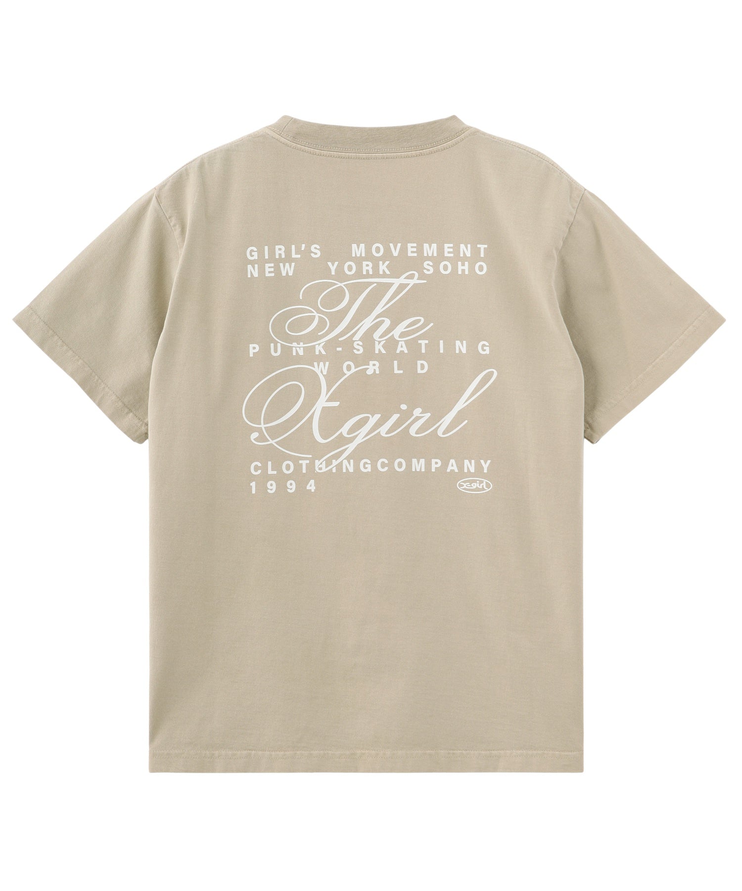 FADED MESSAGE AND SCRIPT LOGO S/S TEE