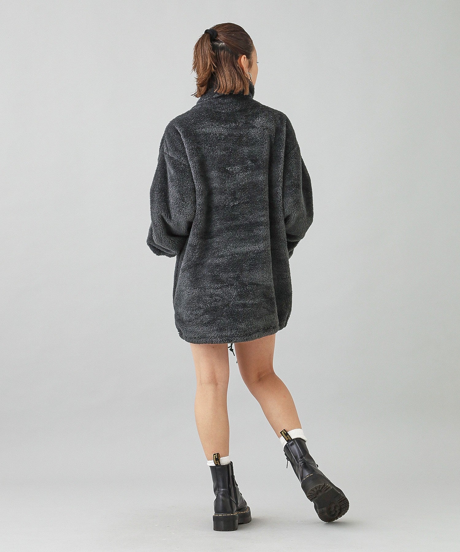 MOCK NECK FLUFFY TUNIC