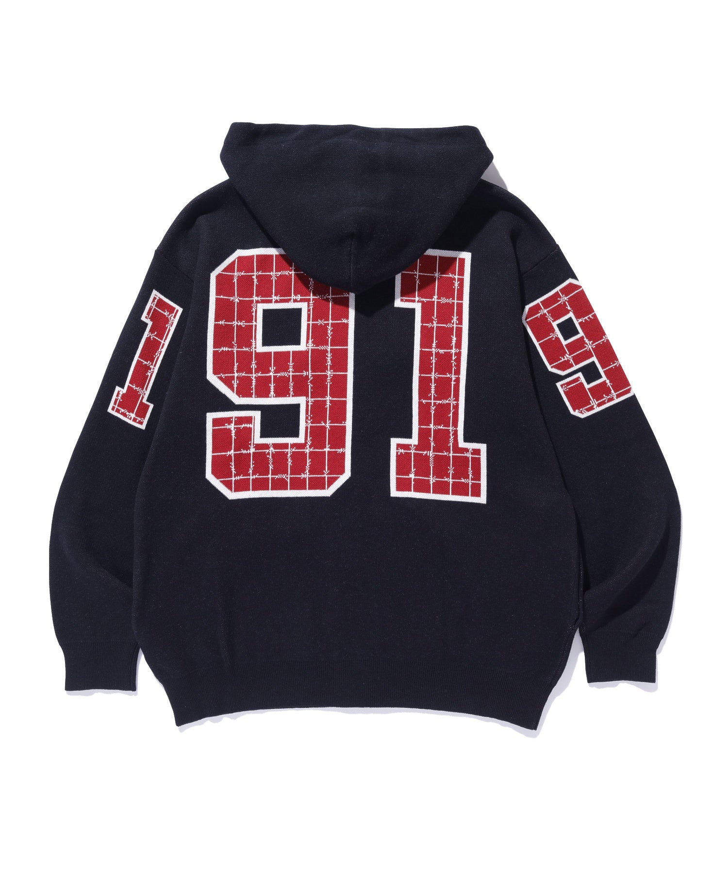 JACQUARD BARBED WIRE ZIP KNIT