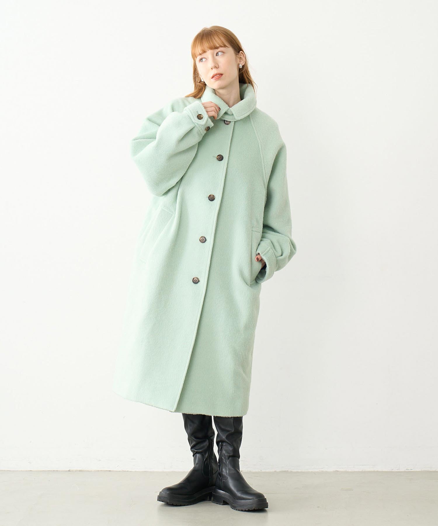 VOLUME SLEEVE LONG COAT