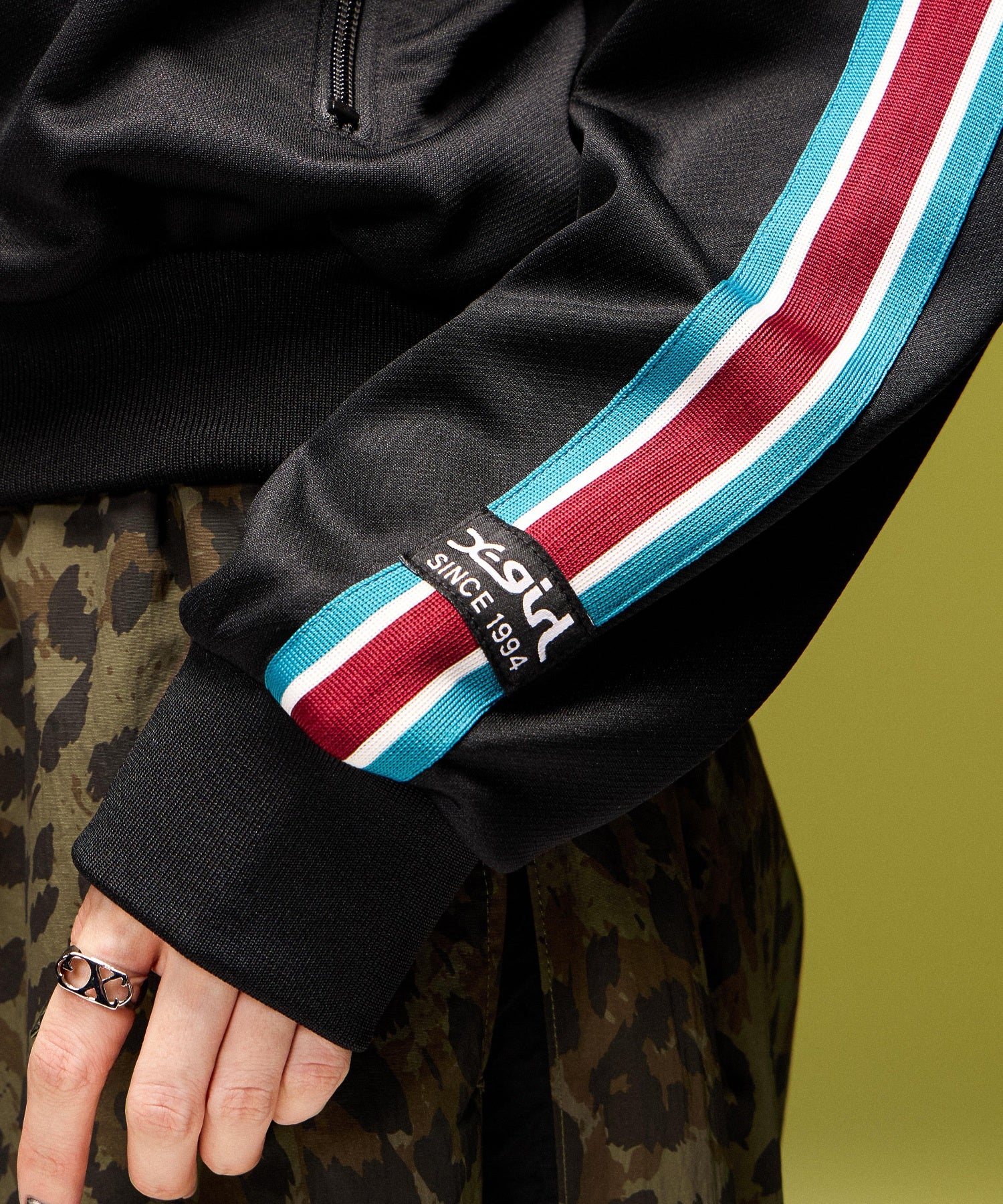 LOGO PATCHED ZIP UP JERSEY COMPACT HOODIE