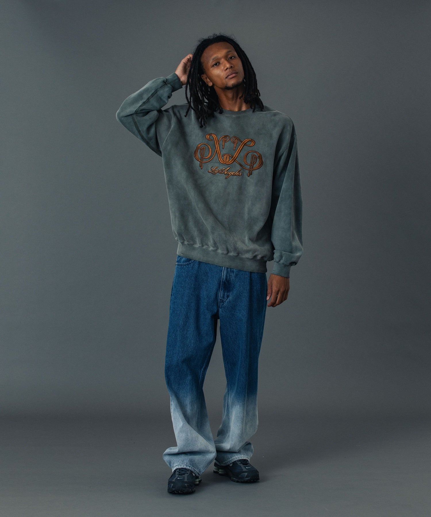 FADED DENIM PANTS