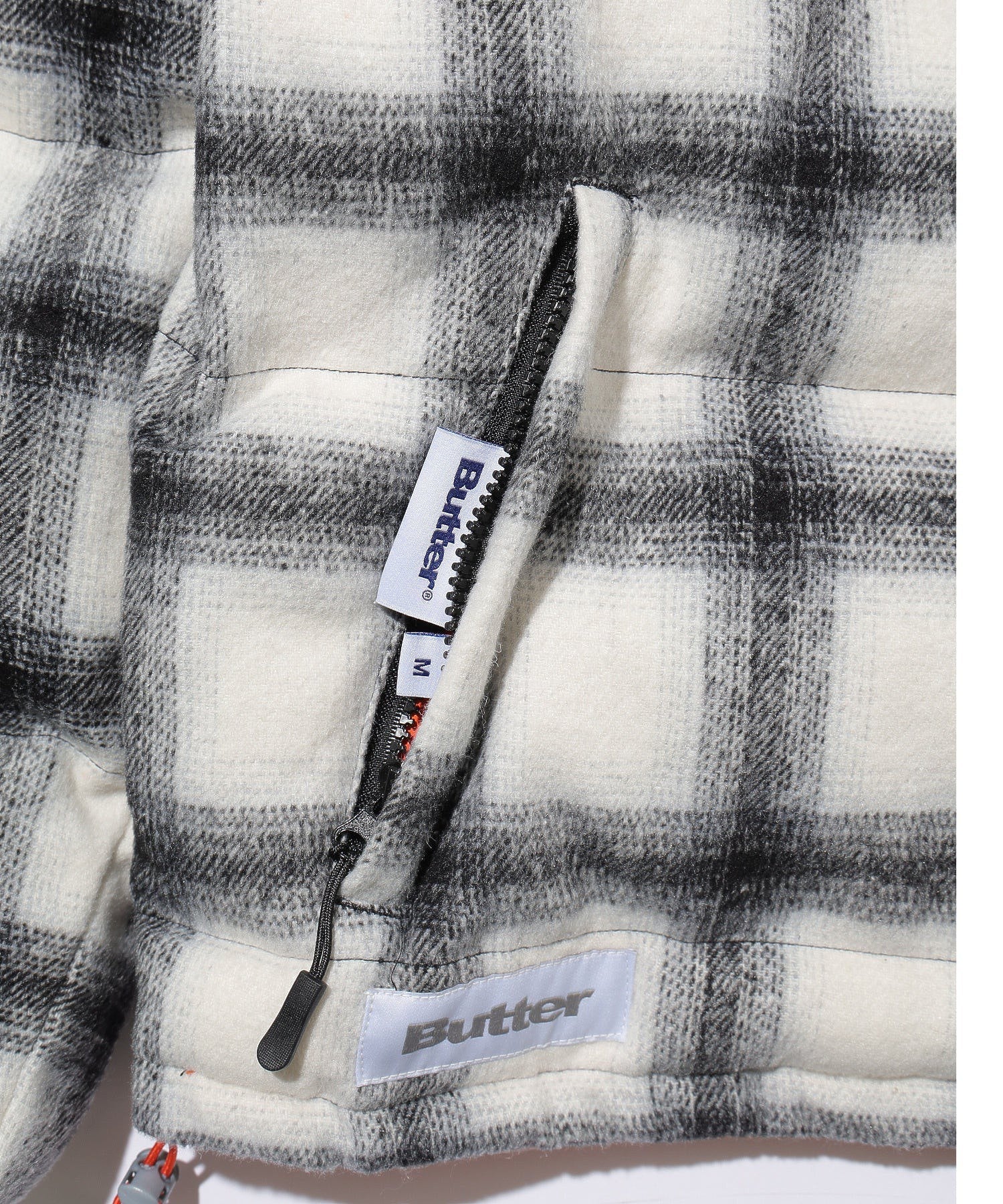 BUTTER/バター/Reversible Plaid Puffer Jacket