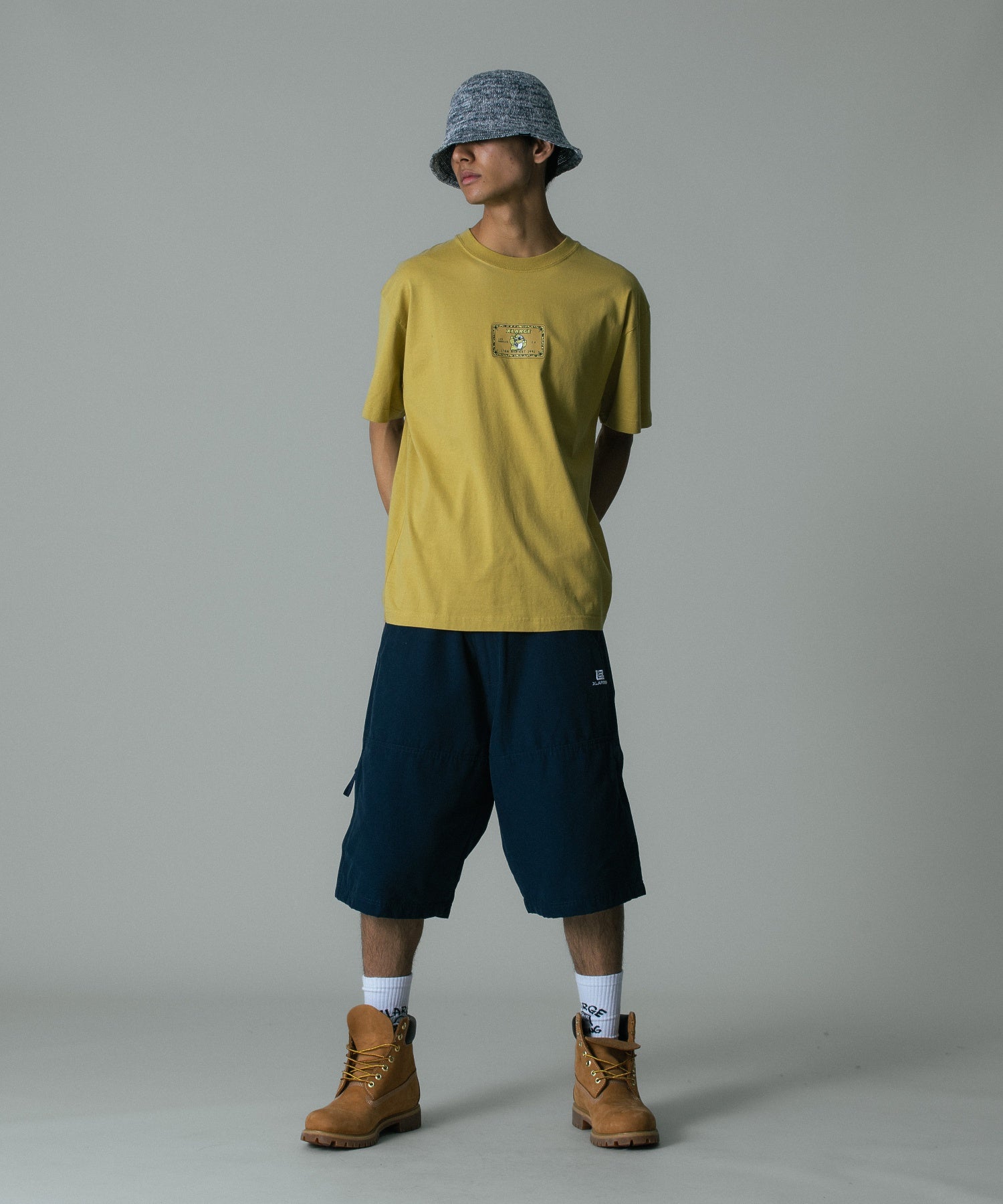 MELANGE KNIT BUCKET HAT
