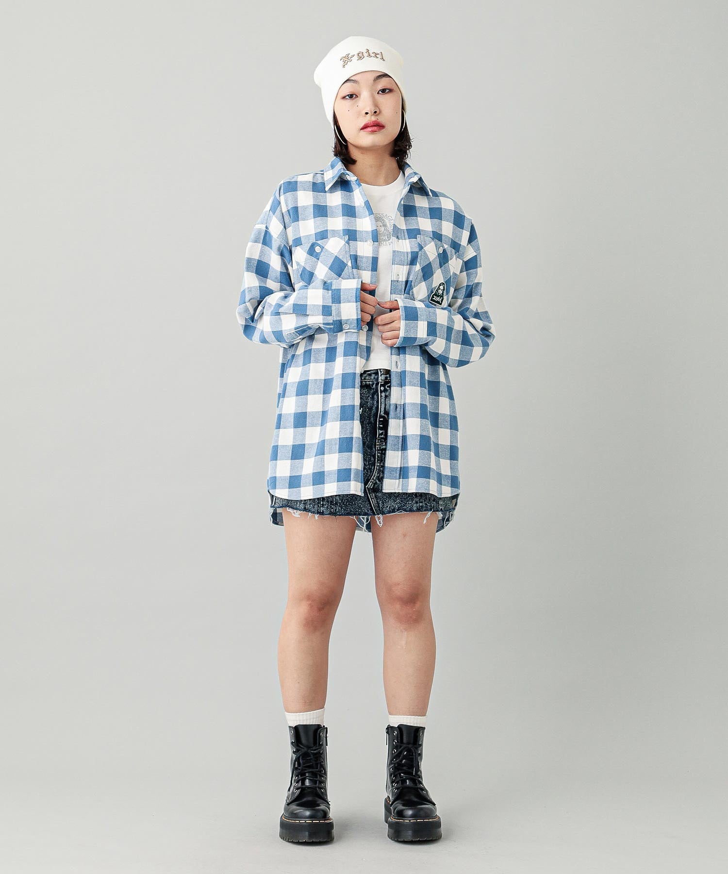 FACE PLAID L/S SHIRT