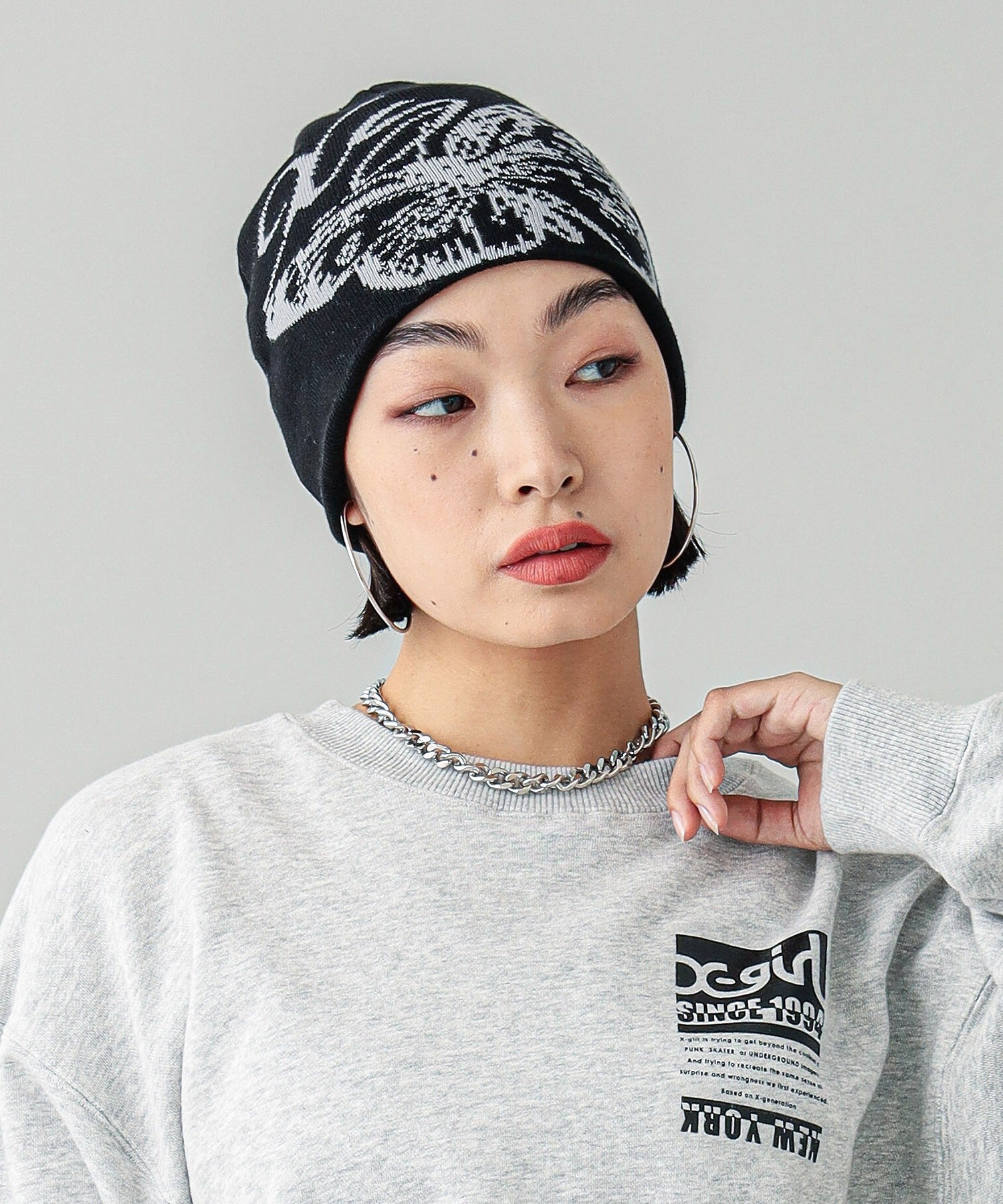 BUTTERFLY JACQUARD BEANIE X-girl