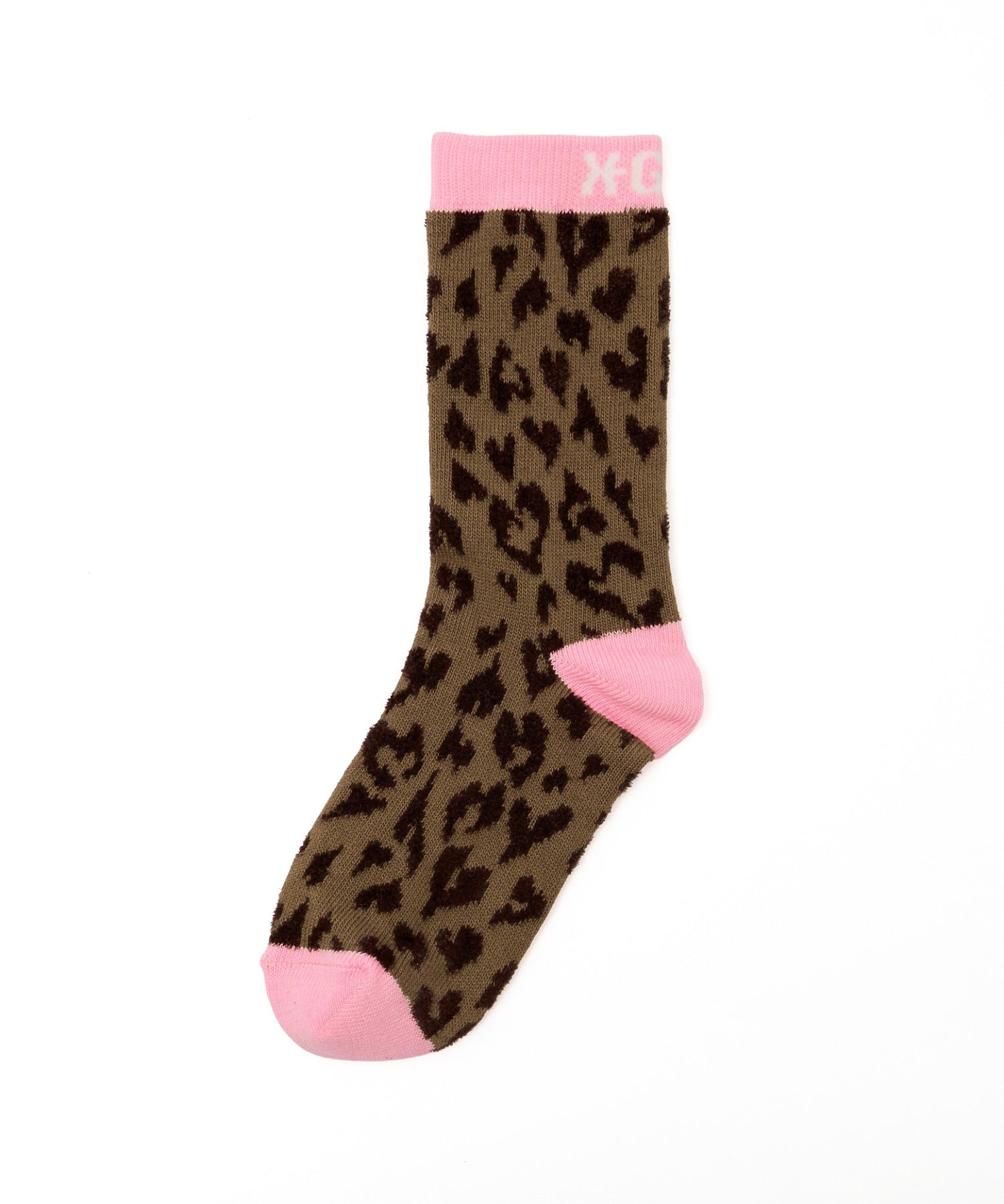 HEART LEOPARD JACQUARD SOCKS