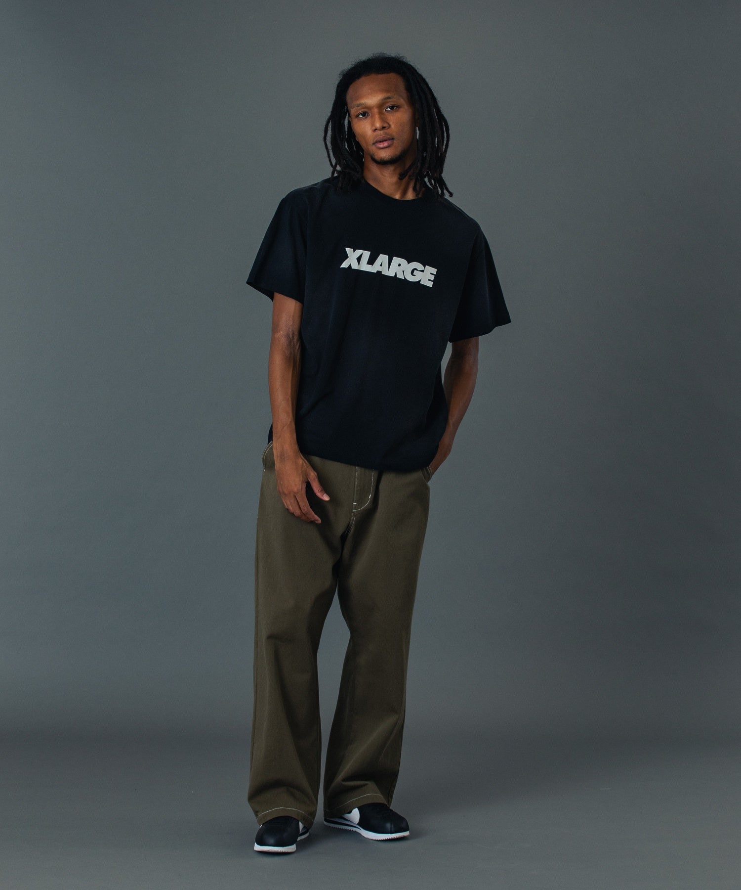 DISCHARGE PRINTED STANDARD LOGO S/S TEE