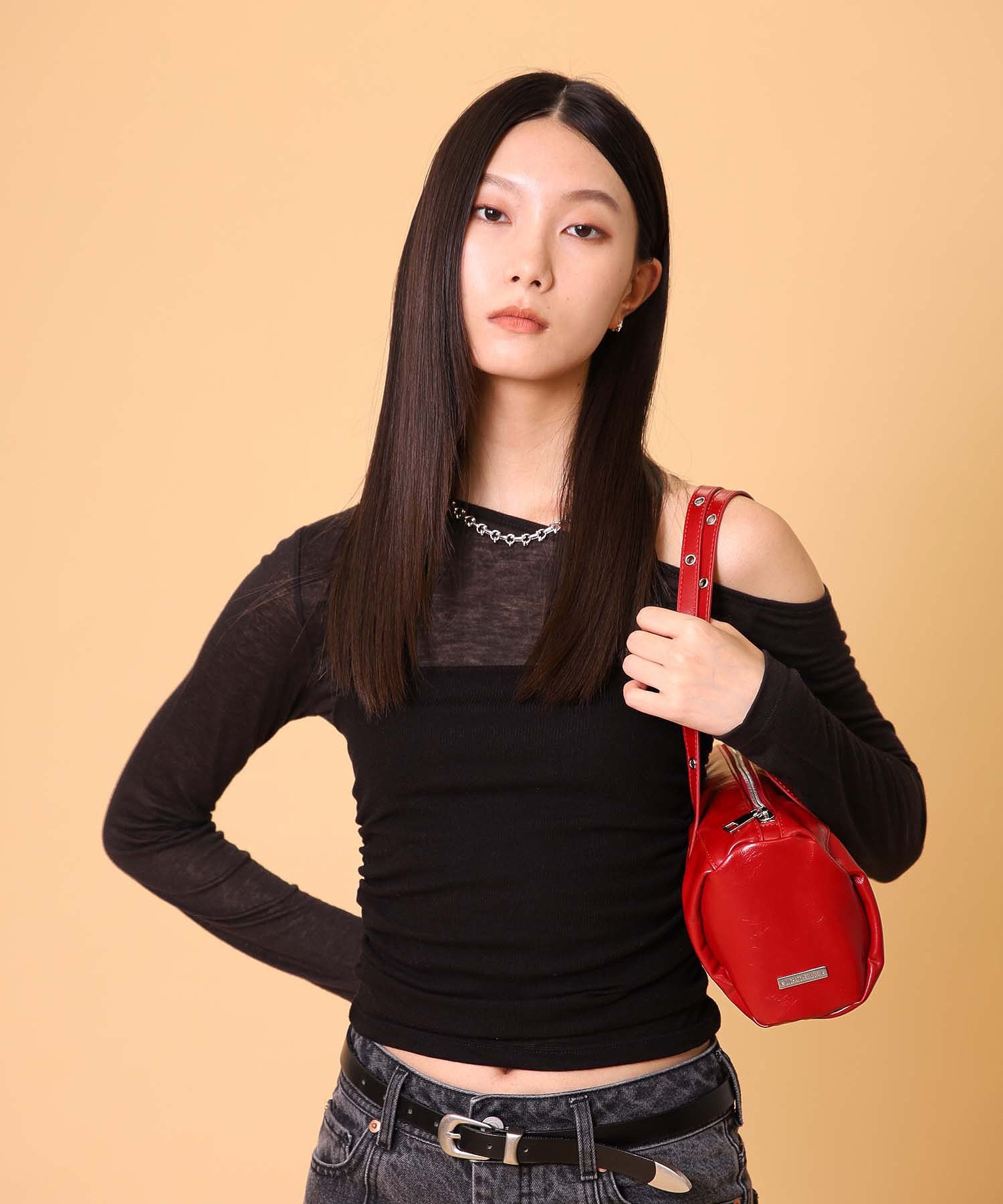 ハトメベルトボストンバッグ