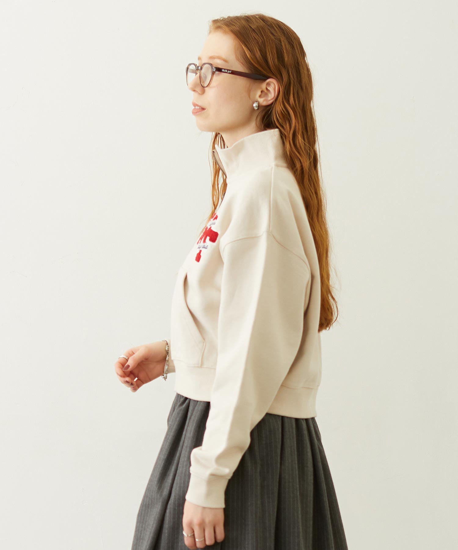SAGARA PATCH HALF ZIP TOP