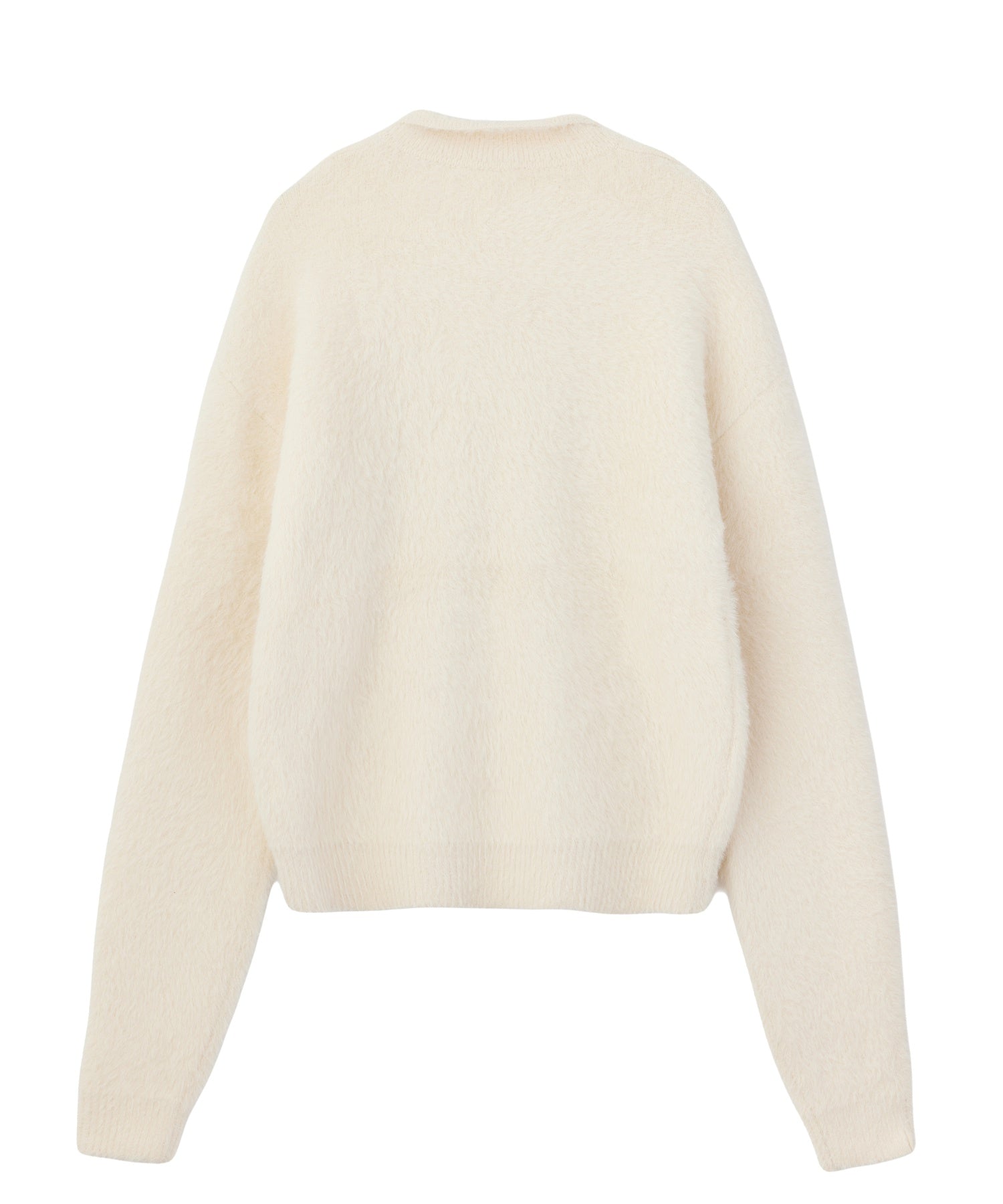 LOGO JACQUARD SHAGGY SKIPPER KNIT TOP