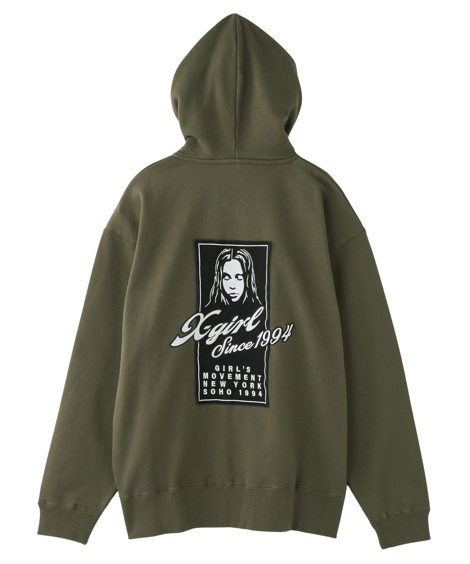 FACE BOX PATCH ZIP UP SWEAT HOODIE