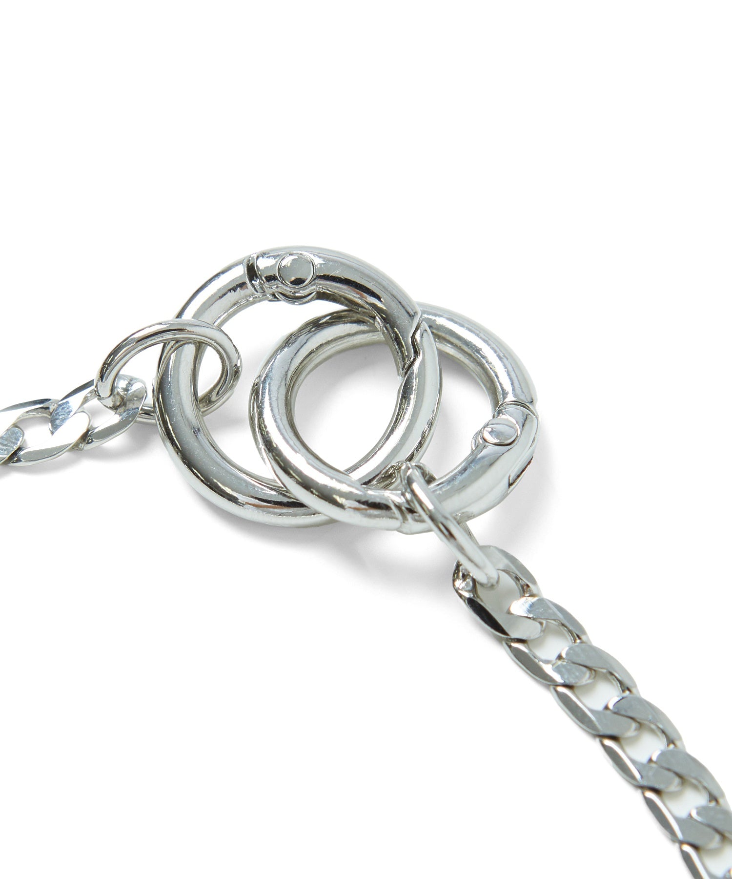 FAUX PEARL LOGO CHARM 2WAY CHAIN NECKLACE