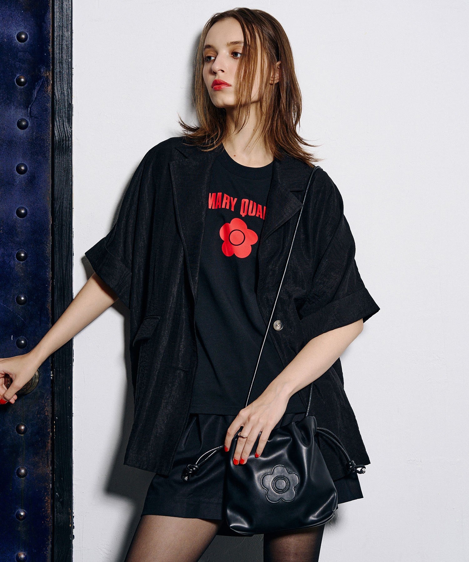 【ROSE BUD別注】MARY QUANT/BASIC LOGO TEE