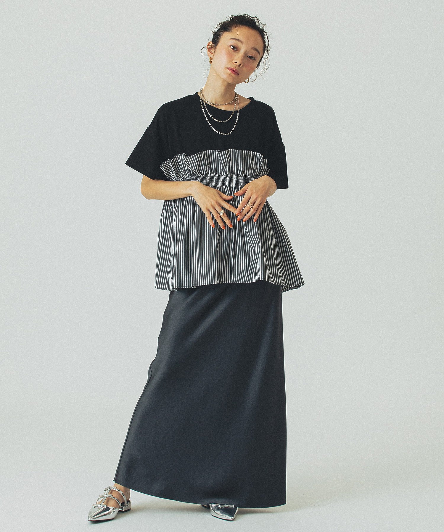 model:161cm 着用サイズ:M