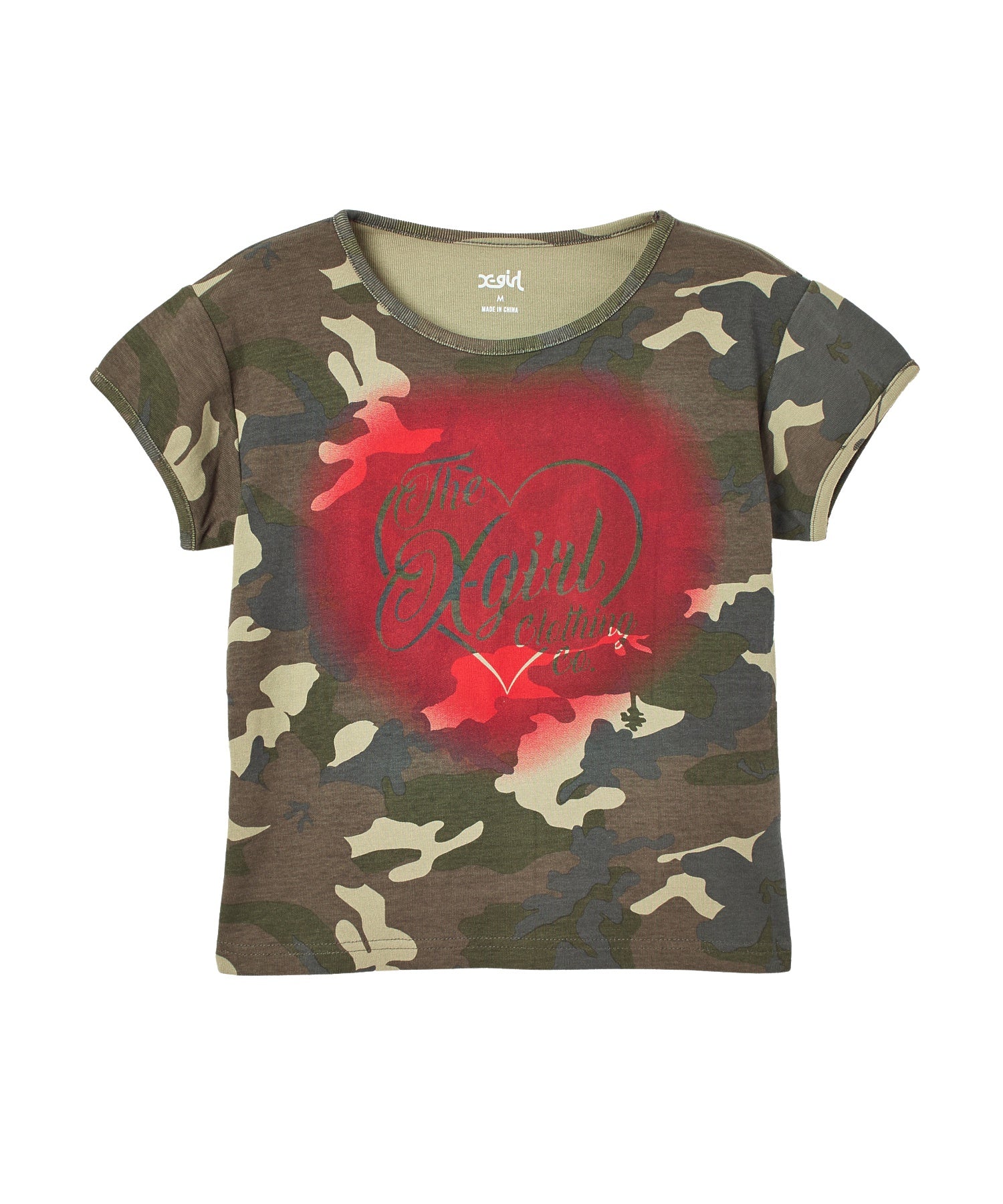 FADED HEART SPRAY LOGO S/S BABY TEE