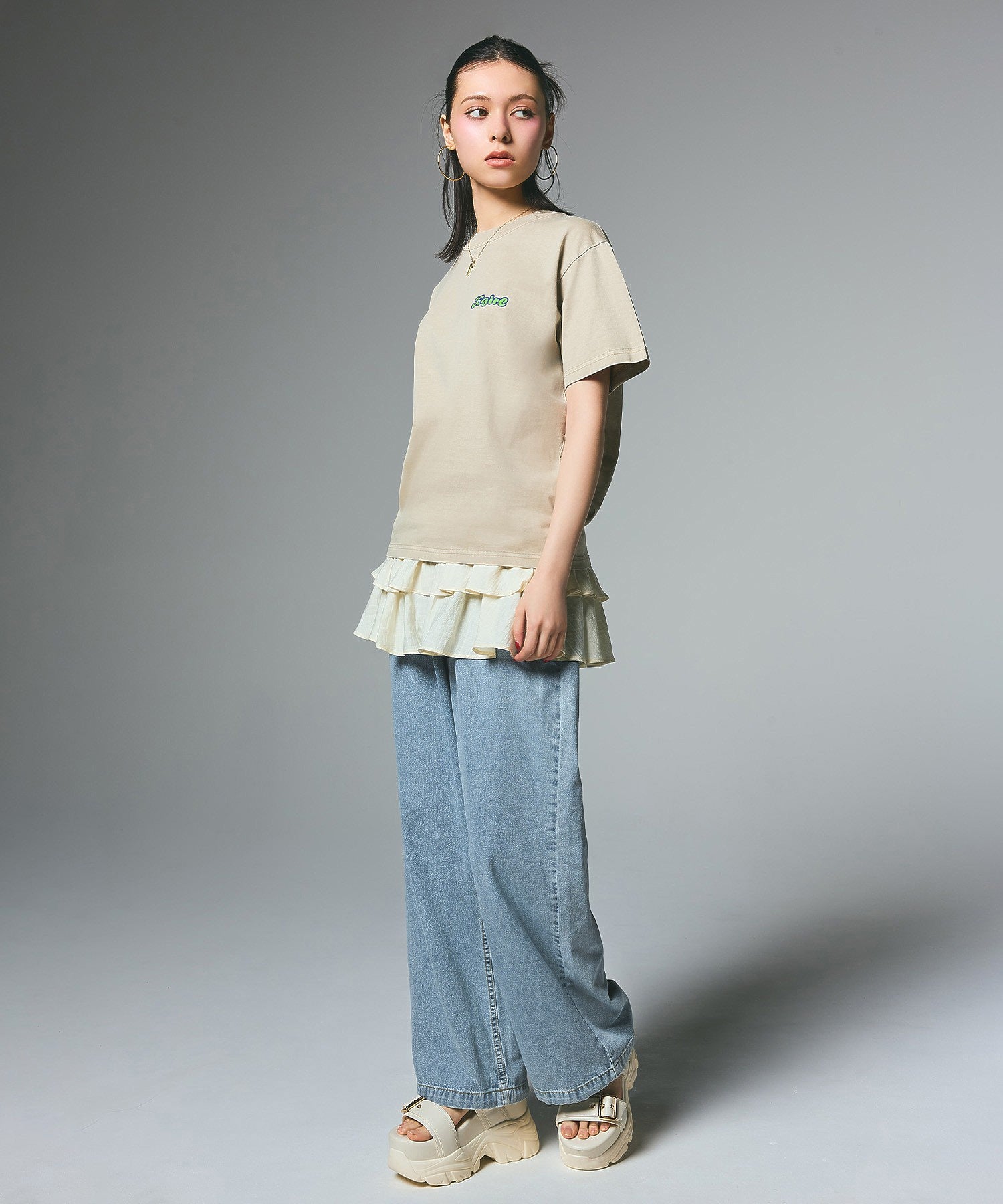FACE LABEL EASY PANTS