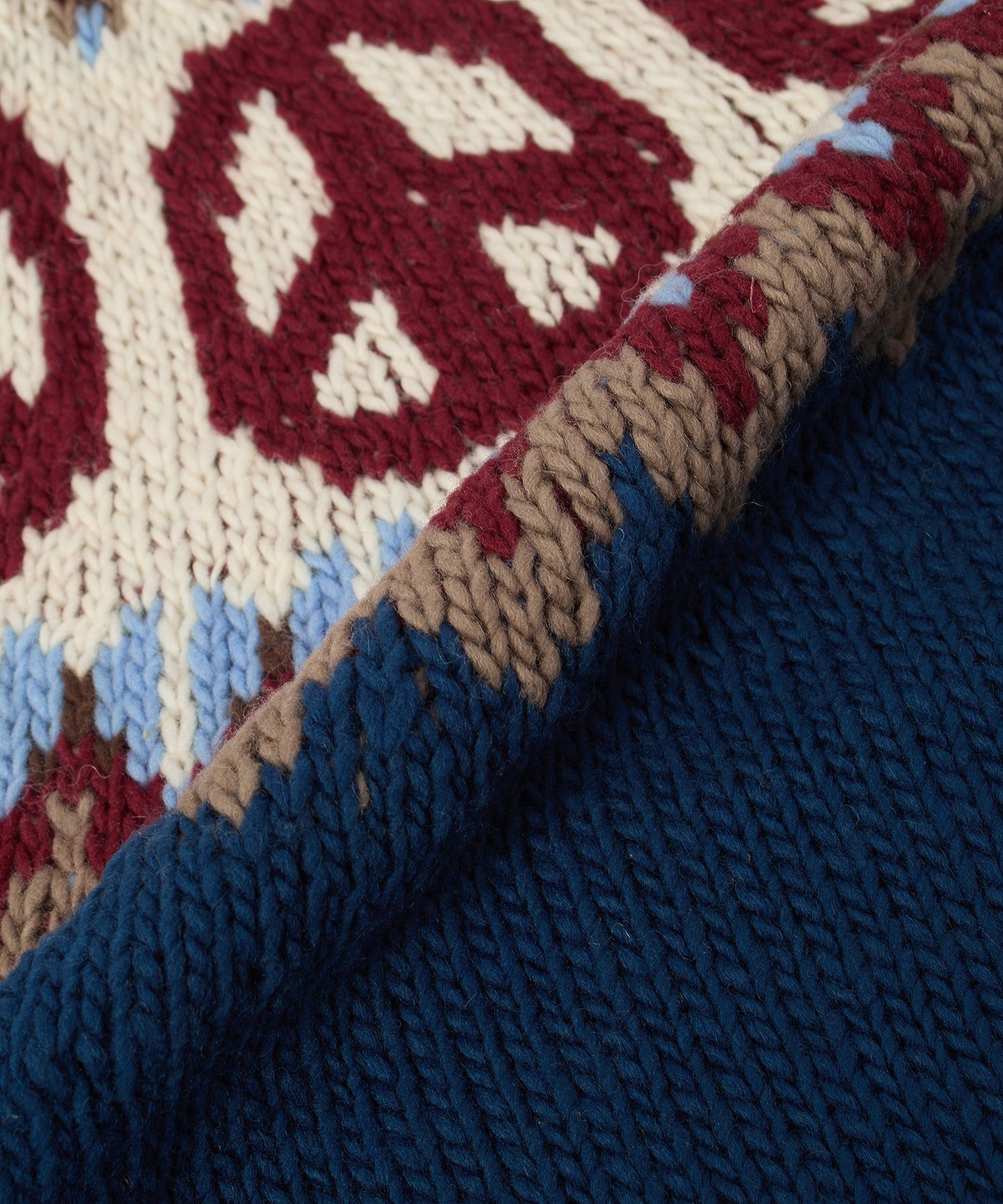 HAVE A GRATEFUL DAY/PEACE PATTERN KNIT CREW