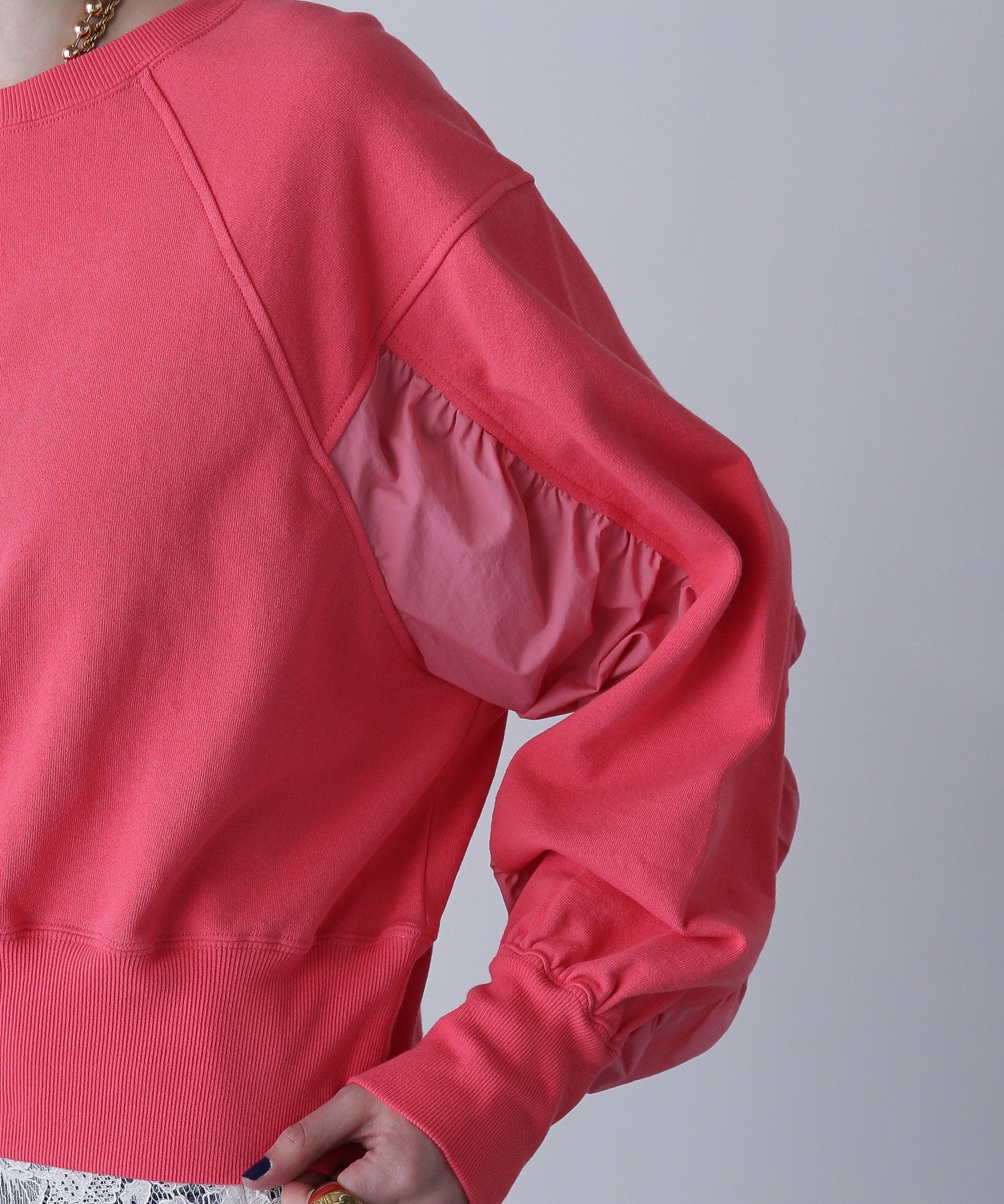 ナイロンドッキングスウェット