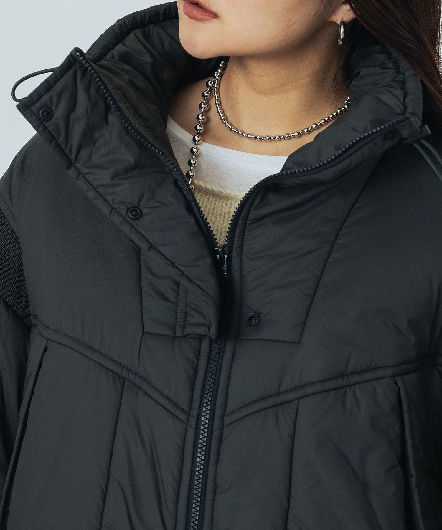 STAND COLLAR PADDED JACKET