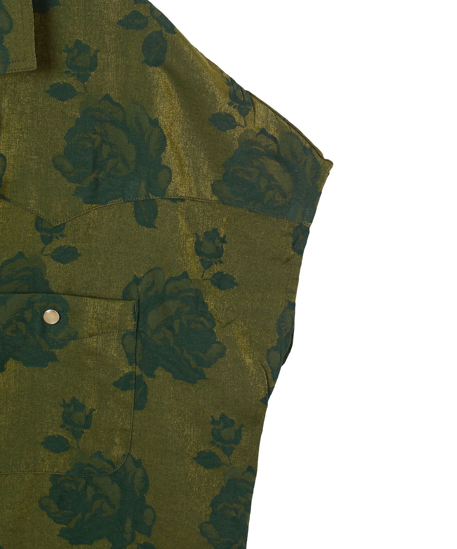NEEDLES/COWBOY FRENCH SLEEVE BLOUSE - ROSE JACQUARD
