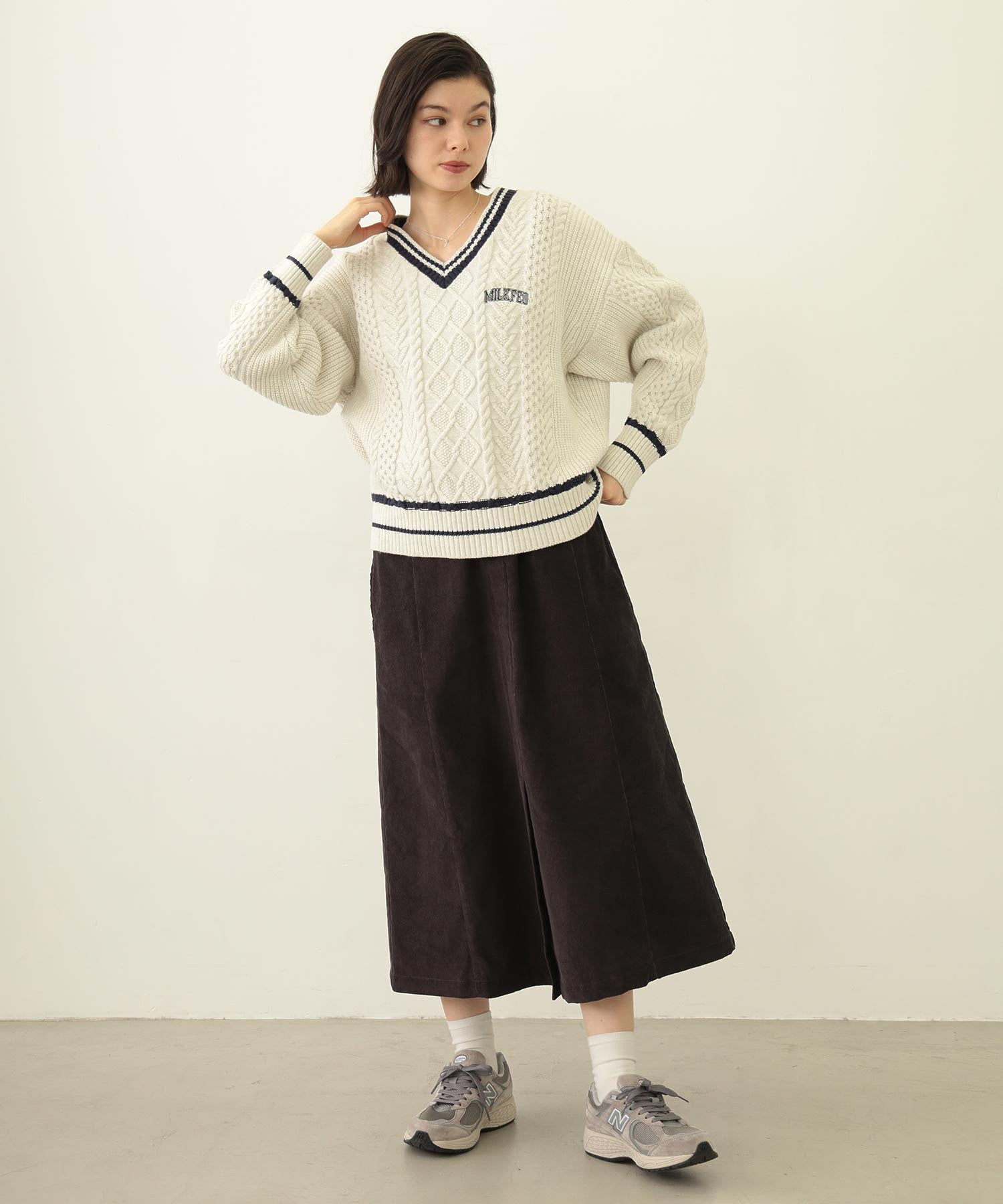 CORDUROY JUMPER SKIRT