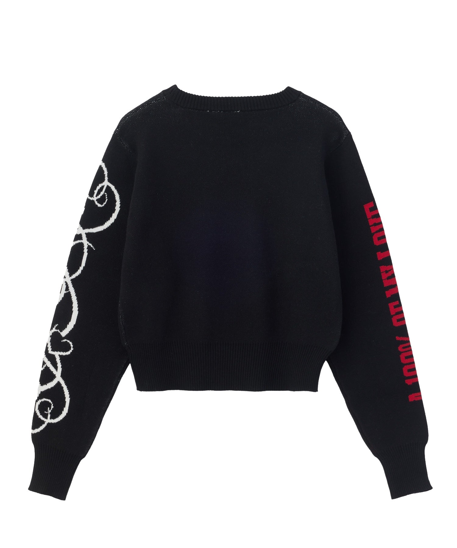 NUMBER JACQUARD COMPACT KNIT TOP