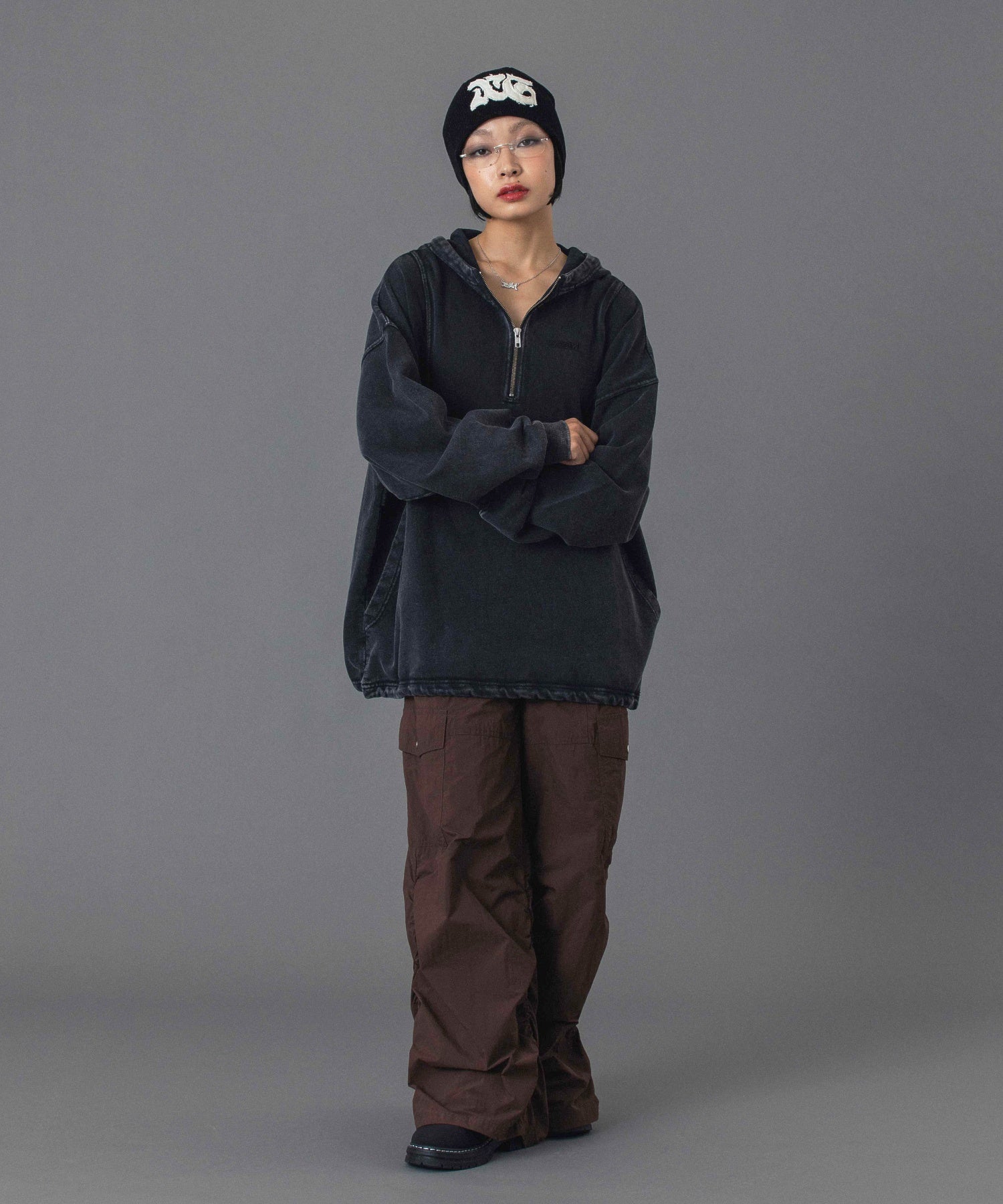 FADED SWEAT ANORAK PARKA