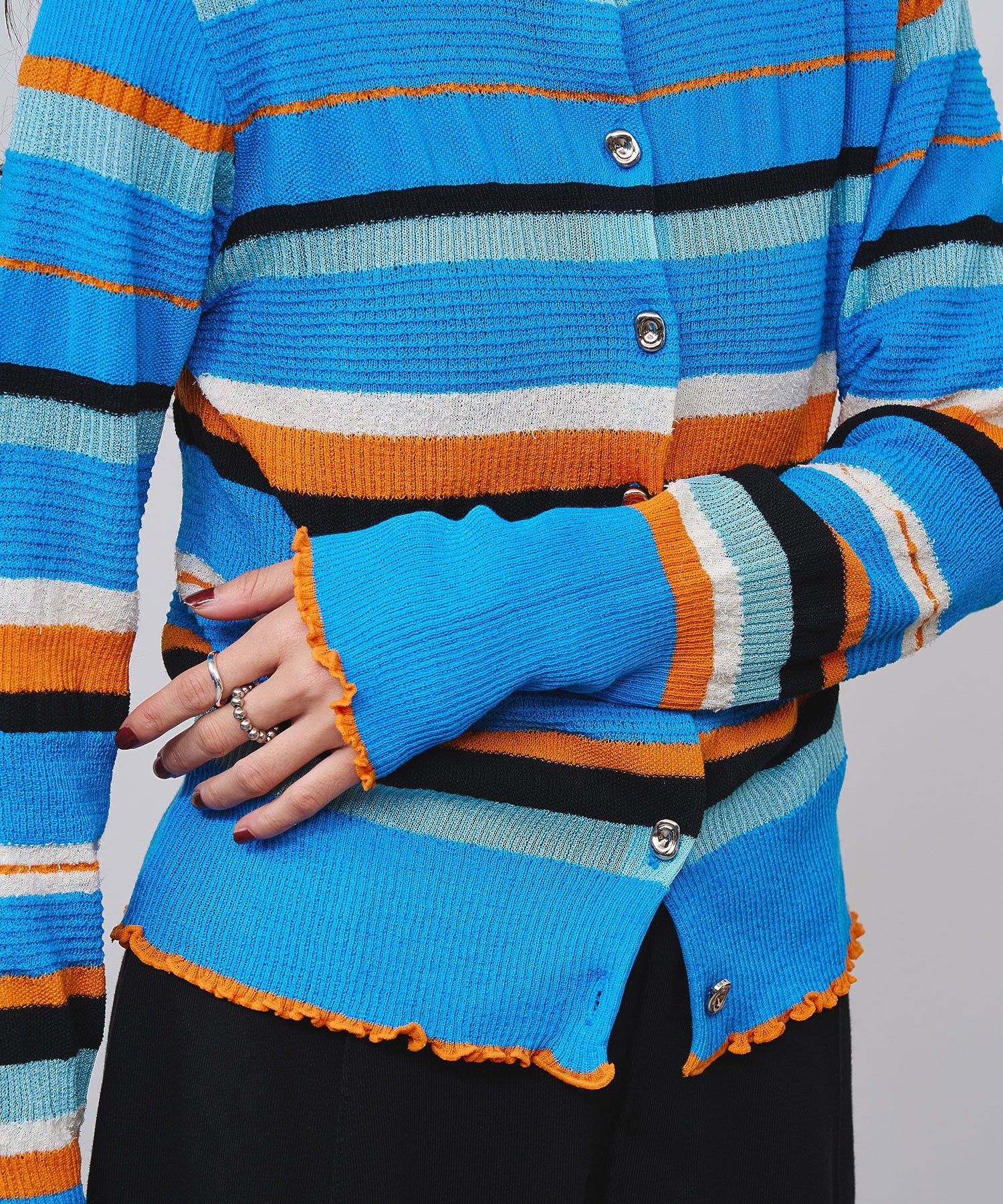 BORDER KNIT CARDIGAN