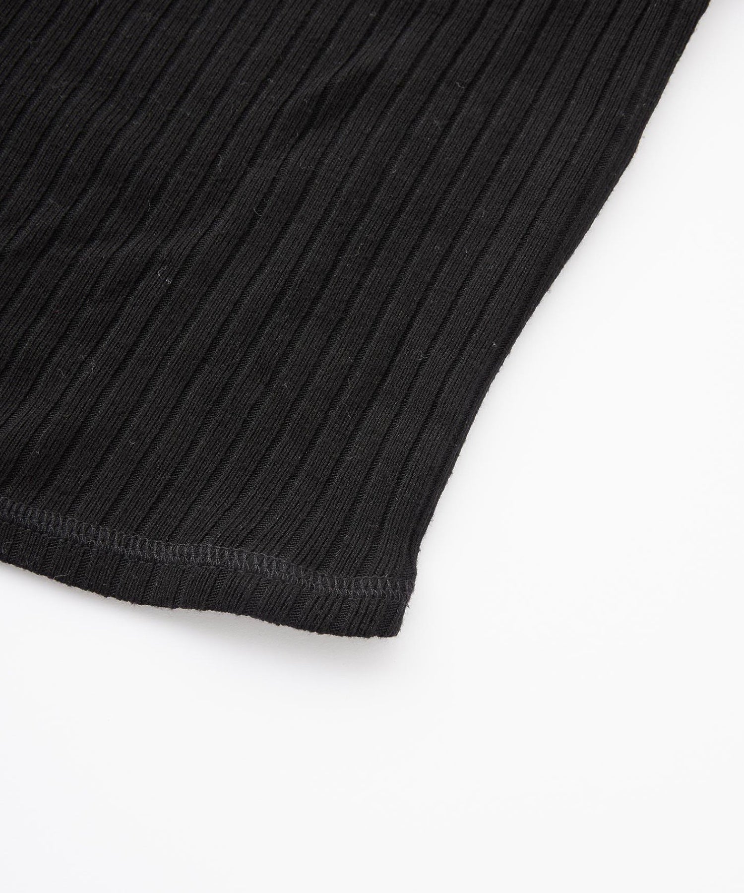 FRONT SLIT RIB L/S TOP
