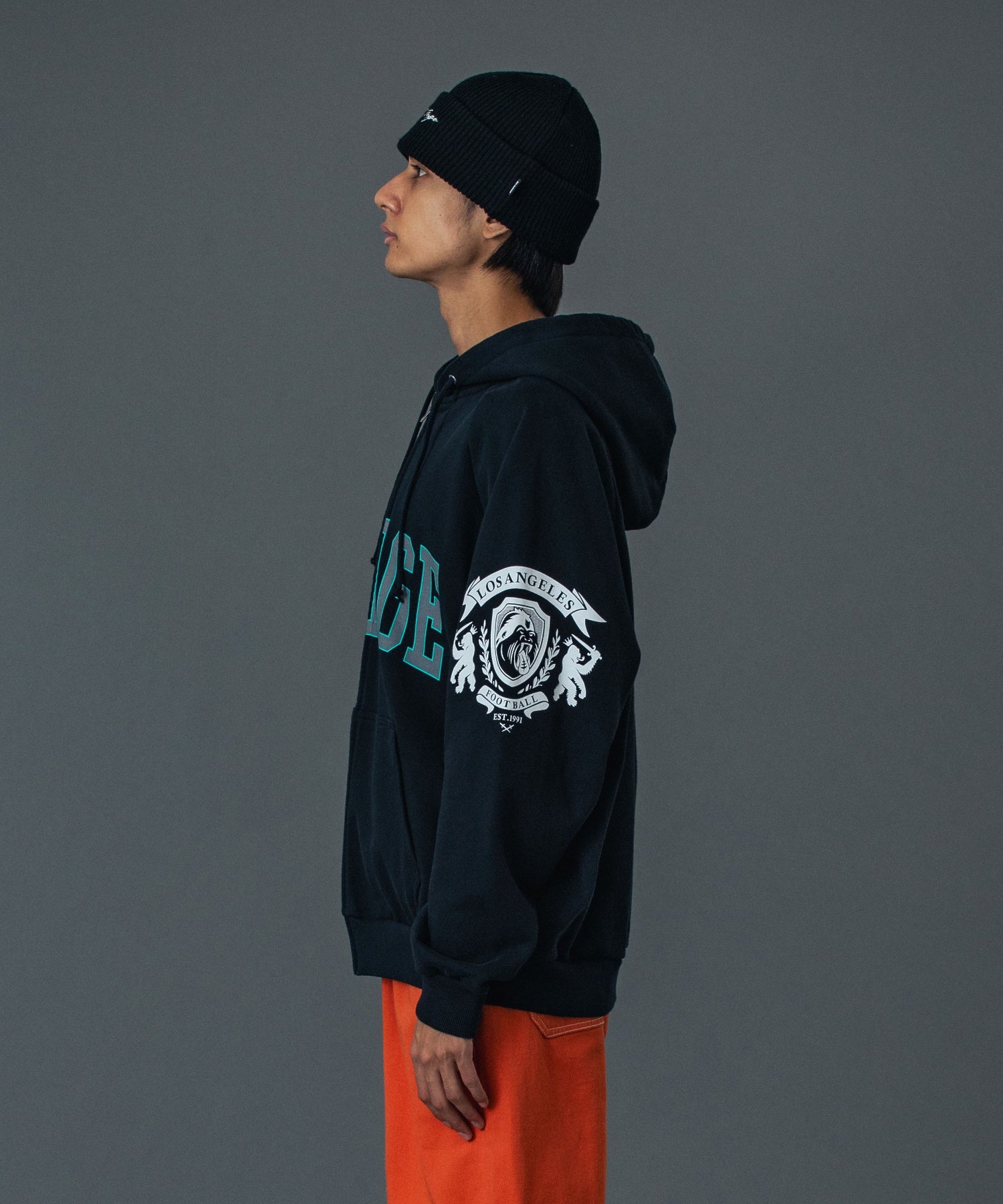 RAGLAN ZIP UP HOODED SWEATSHIRT