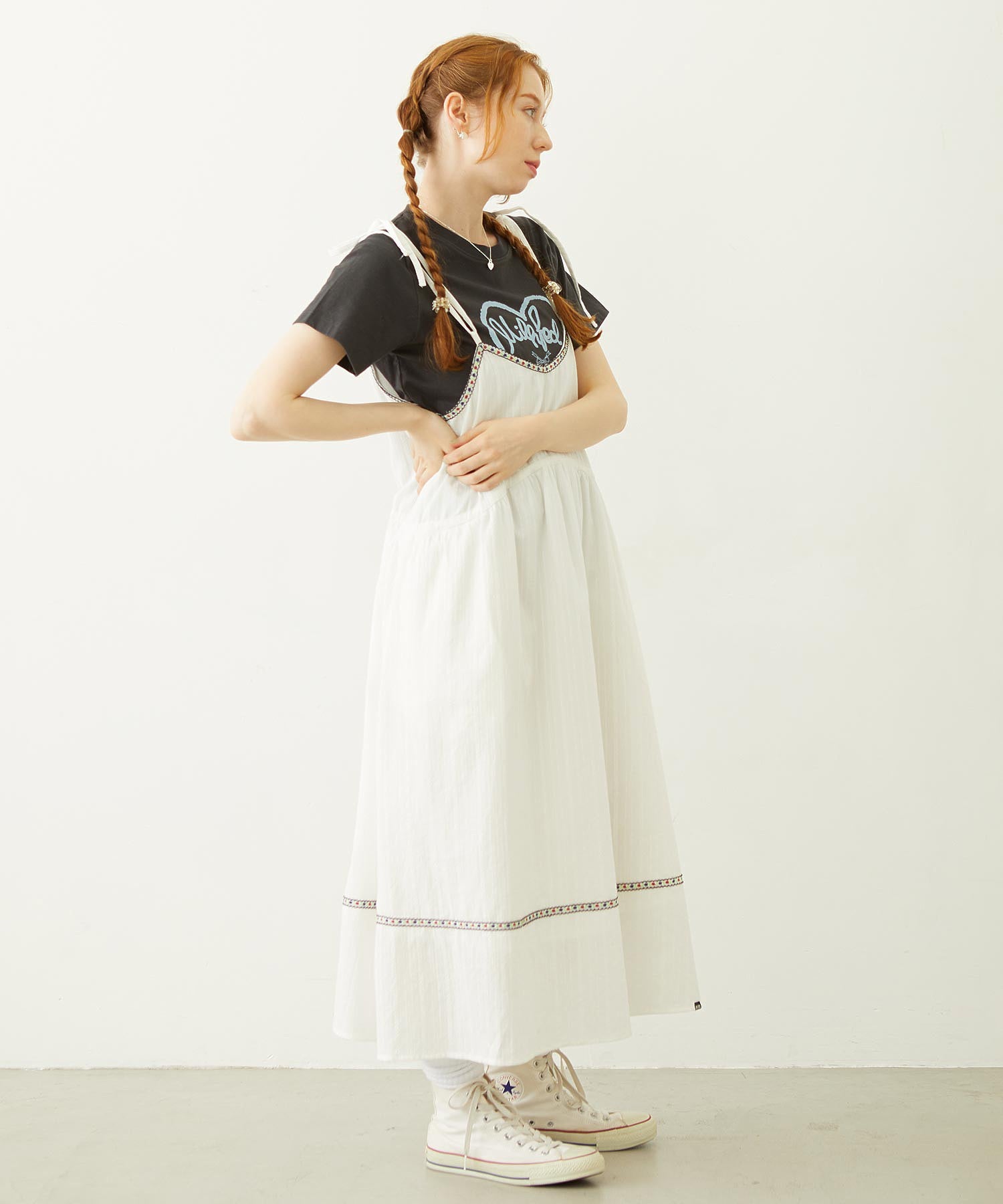 TYROLEAN TAPE CAMI DRESS