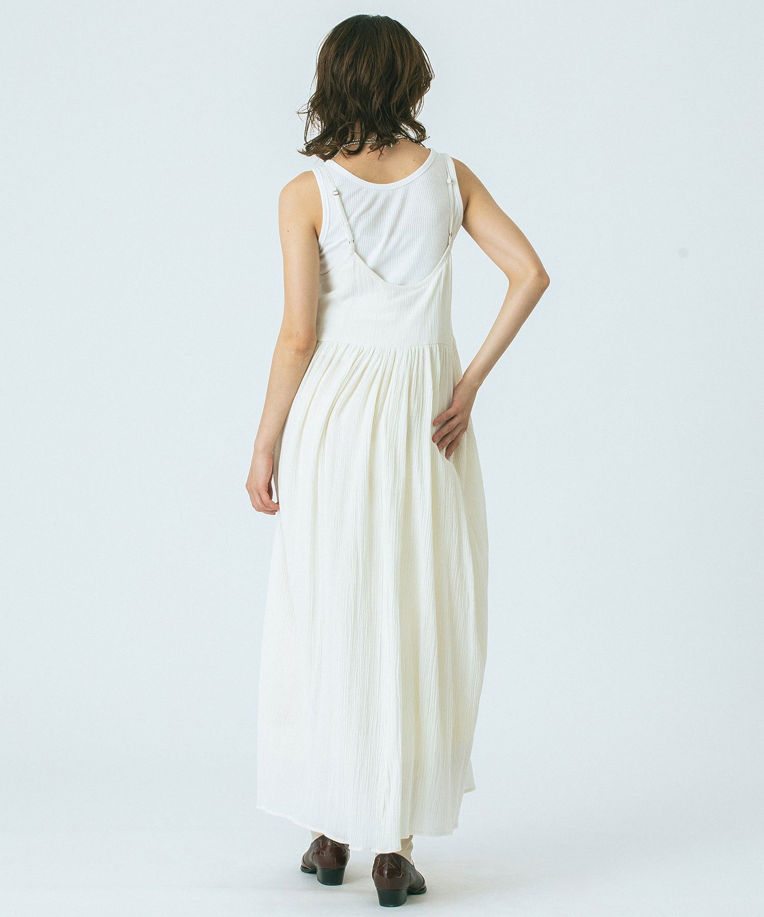 HLAADA for ROSE BUD/EMBROIDERY SLIP DRESS