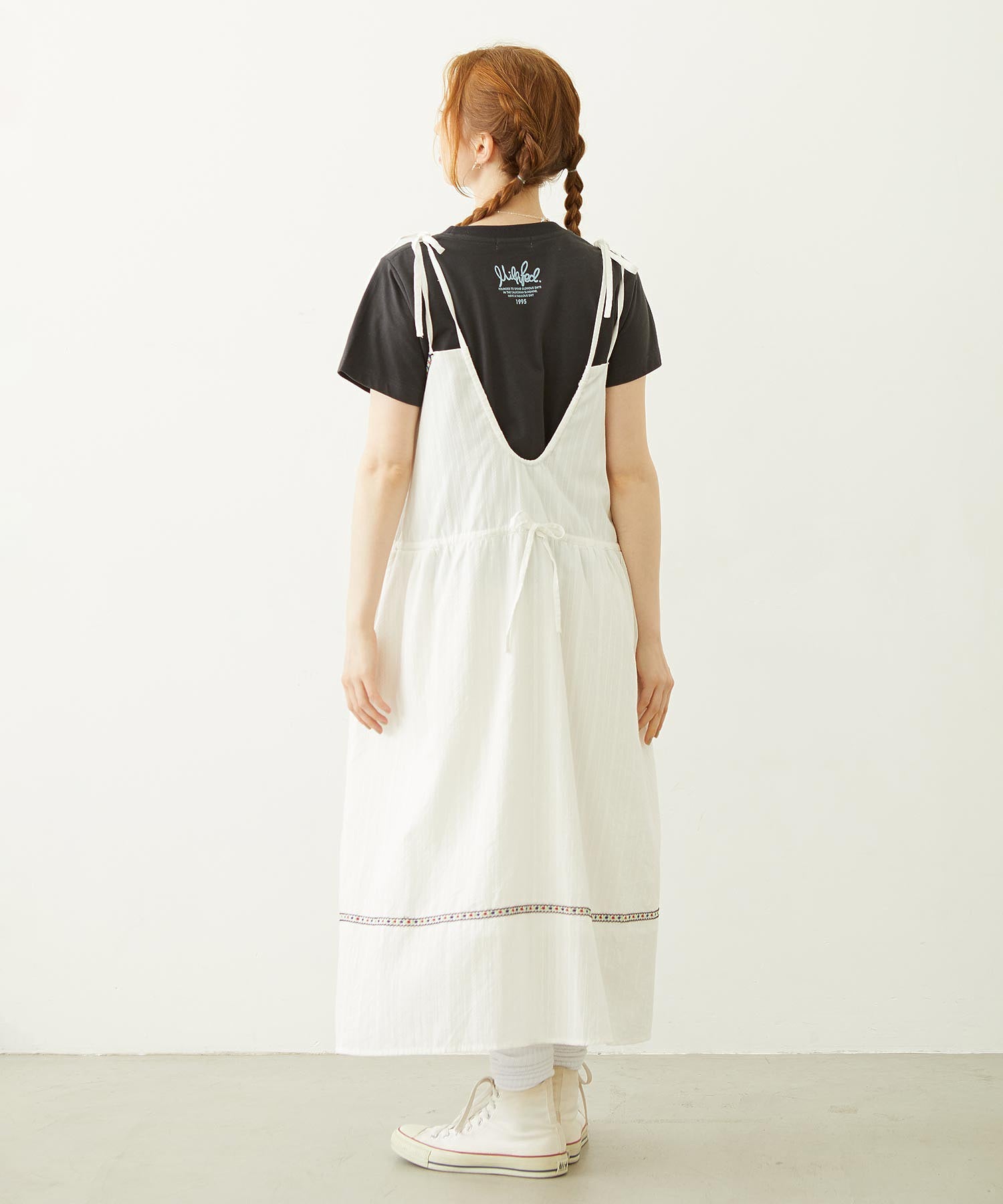 TYROLEAN TAPE CAMI DRESS