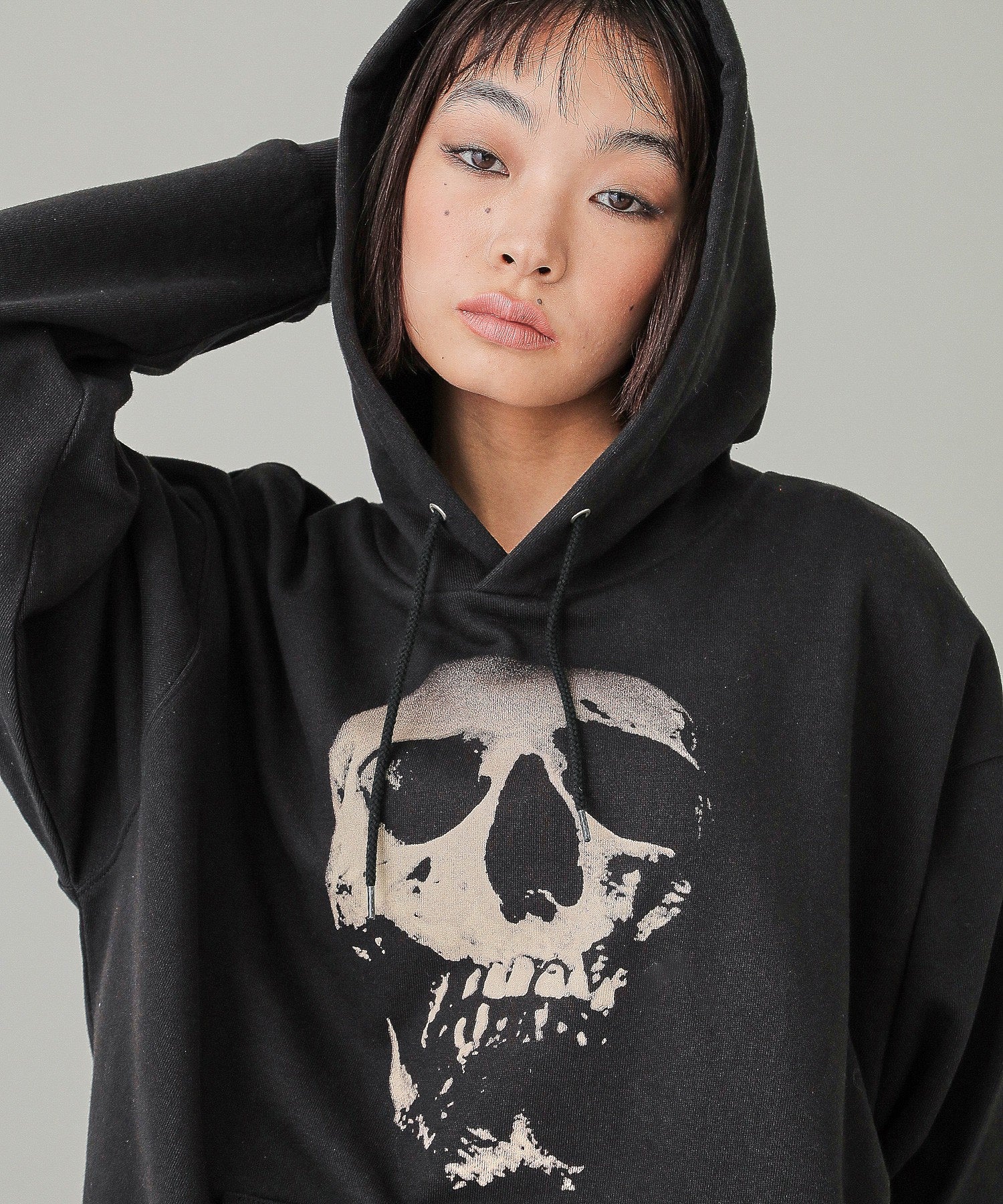 X-girl x HYSTERIC GLAMOUR SCULL AND BERRY HOODIE