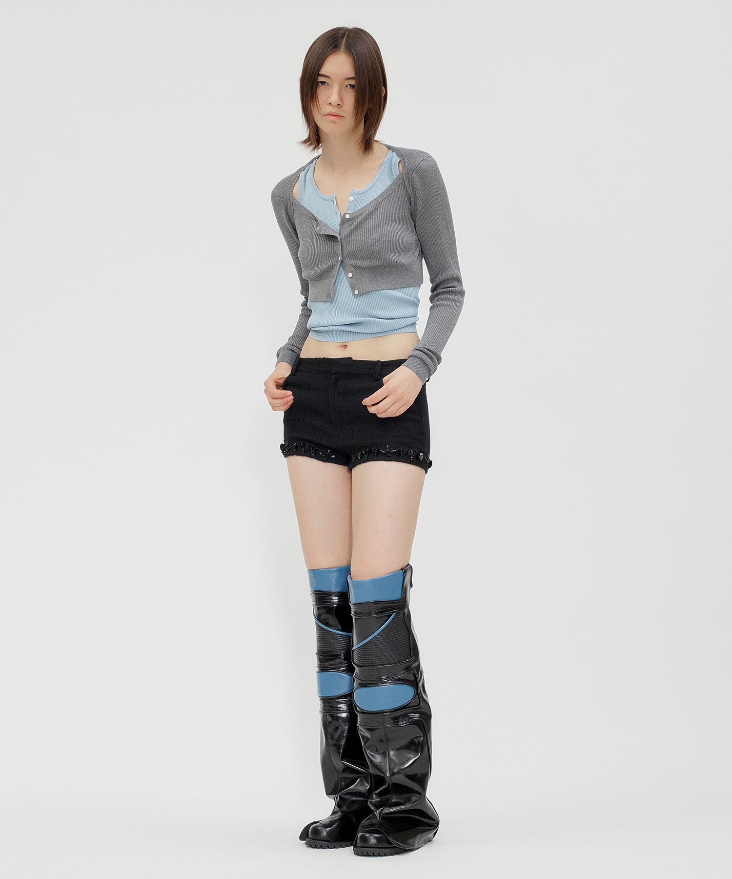 BASICKS/LAYERED RIB KNIT