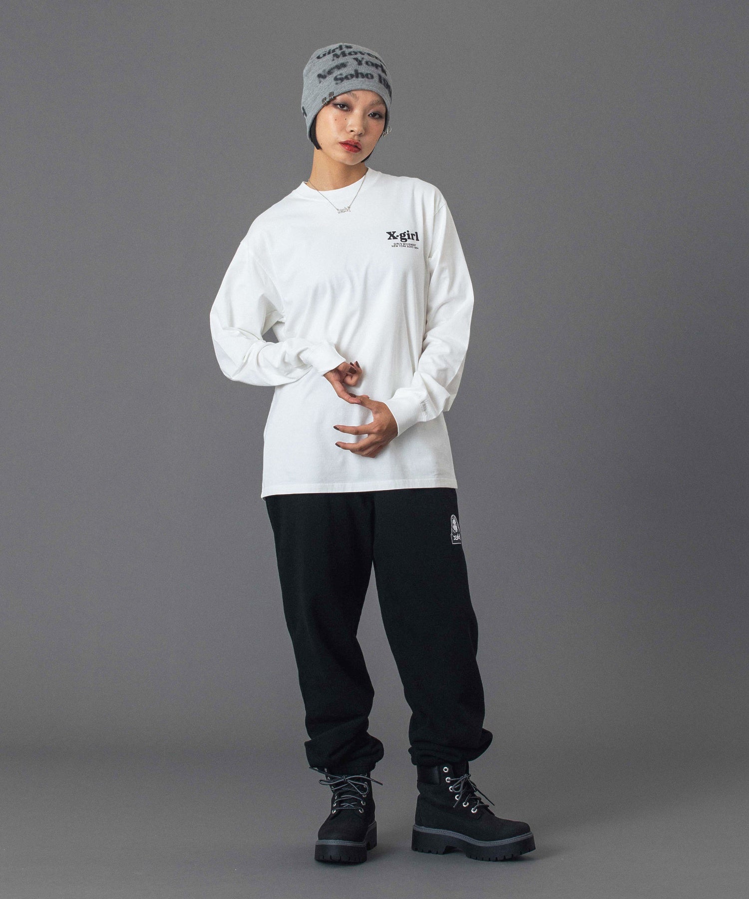 CHARM ACCENT PRINTED BEANIE