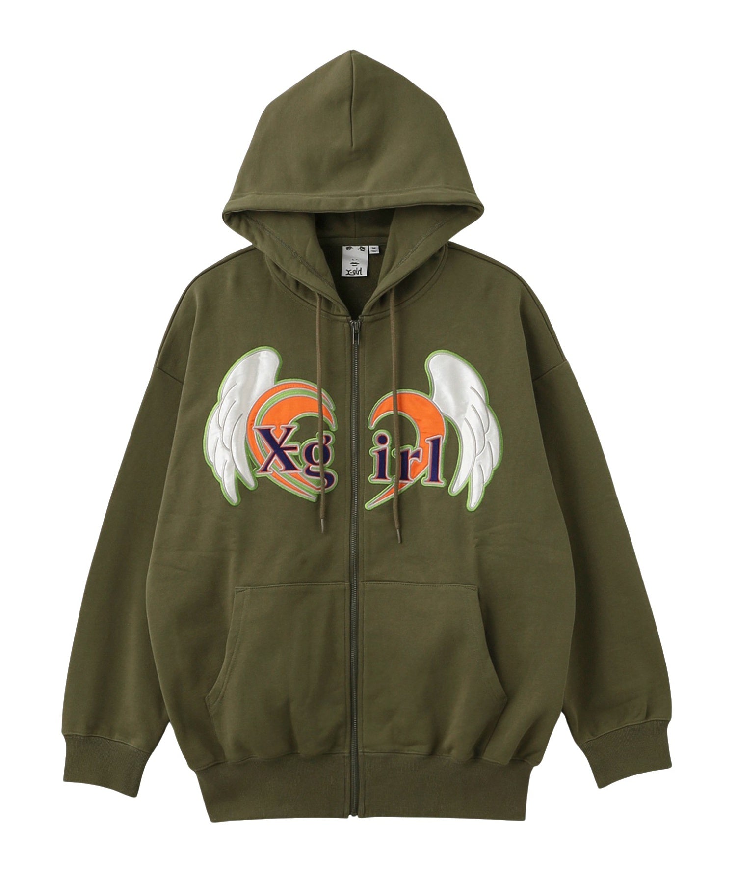 HEART AND WING ZIP UP SWEAT HOODIE