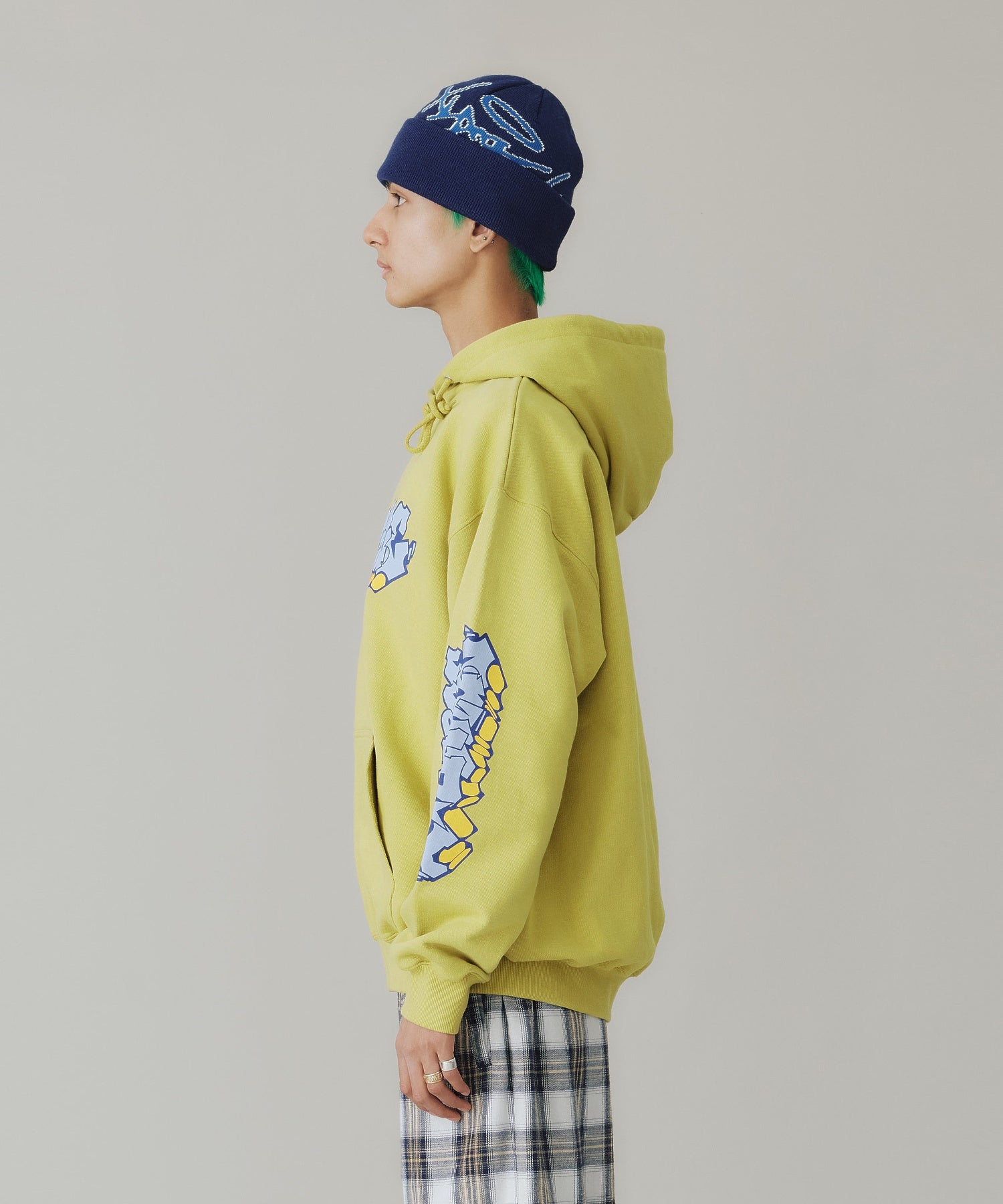 GRAFFITI ZIP UP HOODED SWEATSHIRT