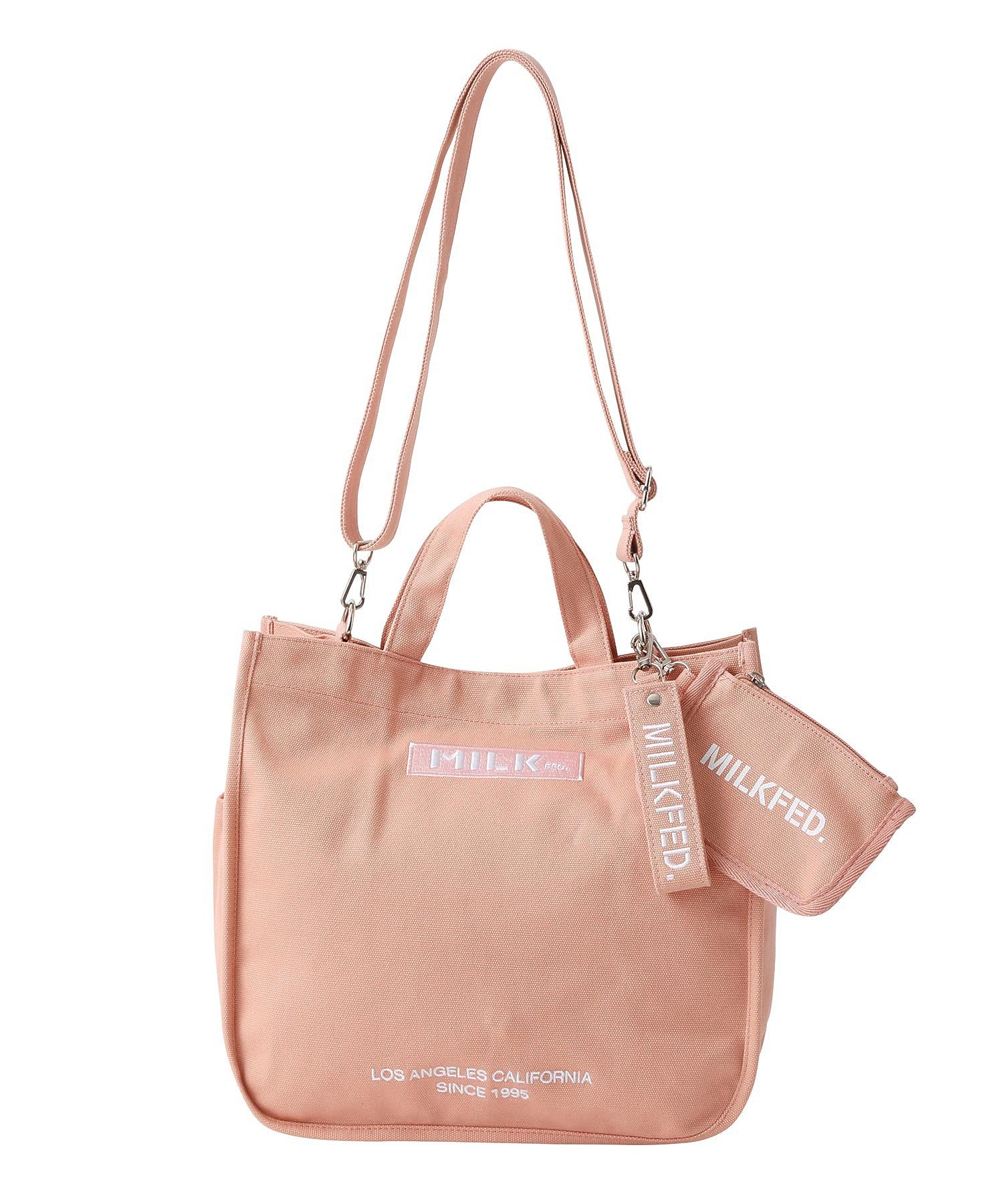 EMBROIDERED BAR SHOULDER BAG W/STRAP MILKFED.