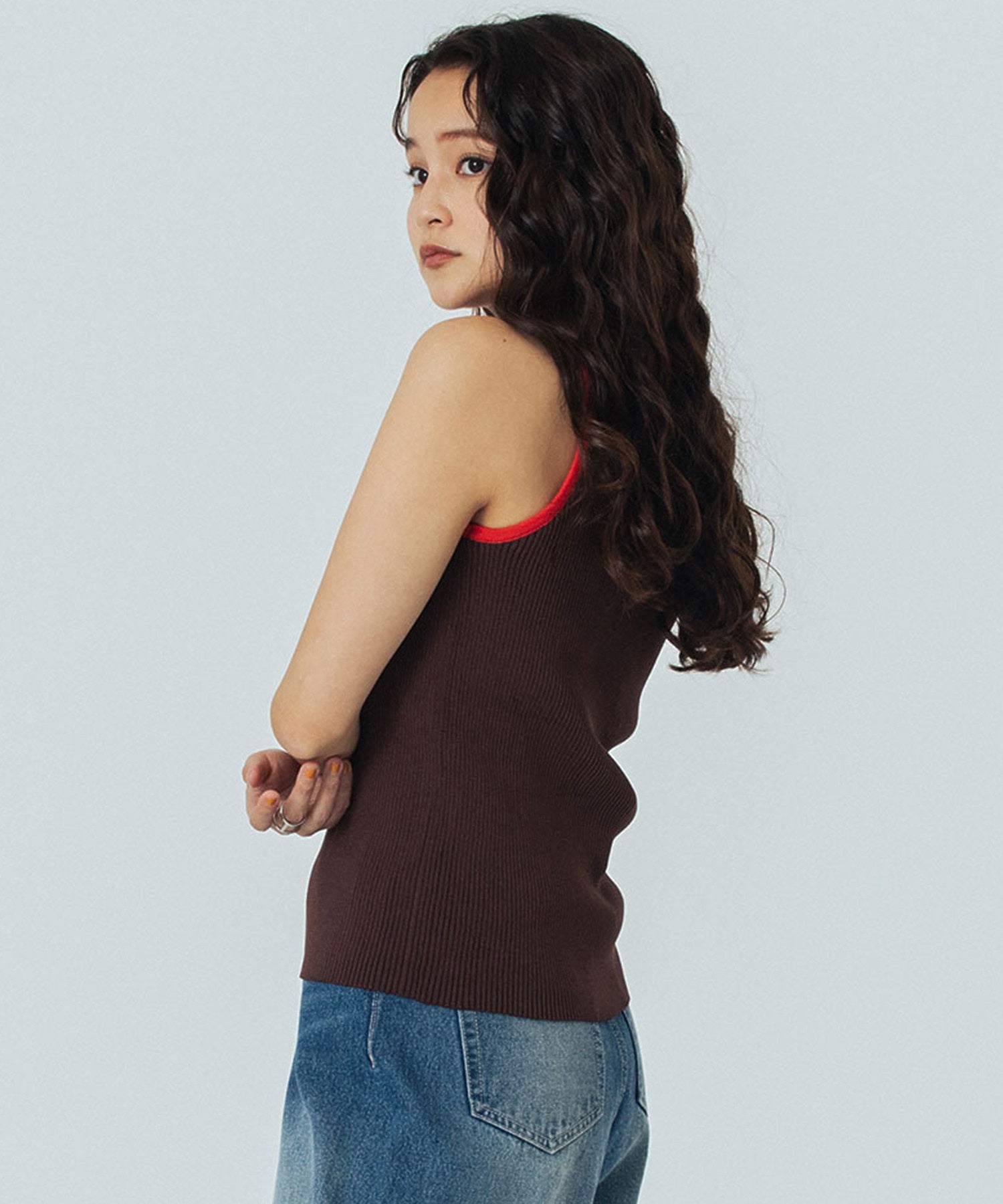 KNITTED RIB TANK TOP