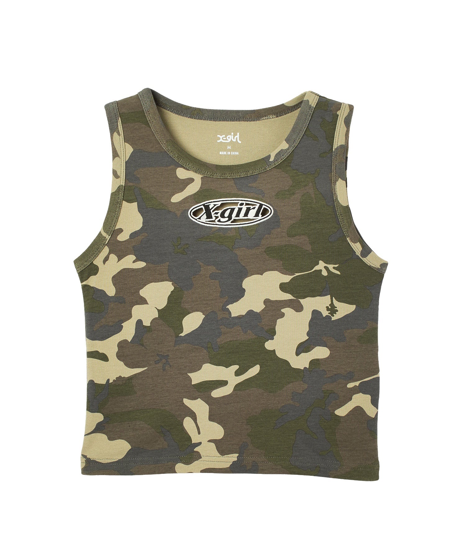 HOLLOW OUT OVAL LOGO TANK TOP