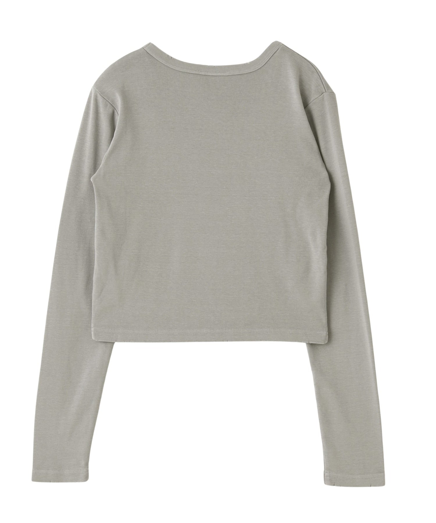 DISTRESSED LOGO PATCH L/S COMPACT TOP