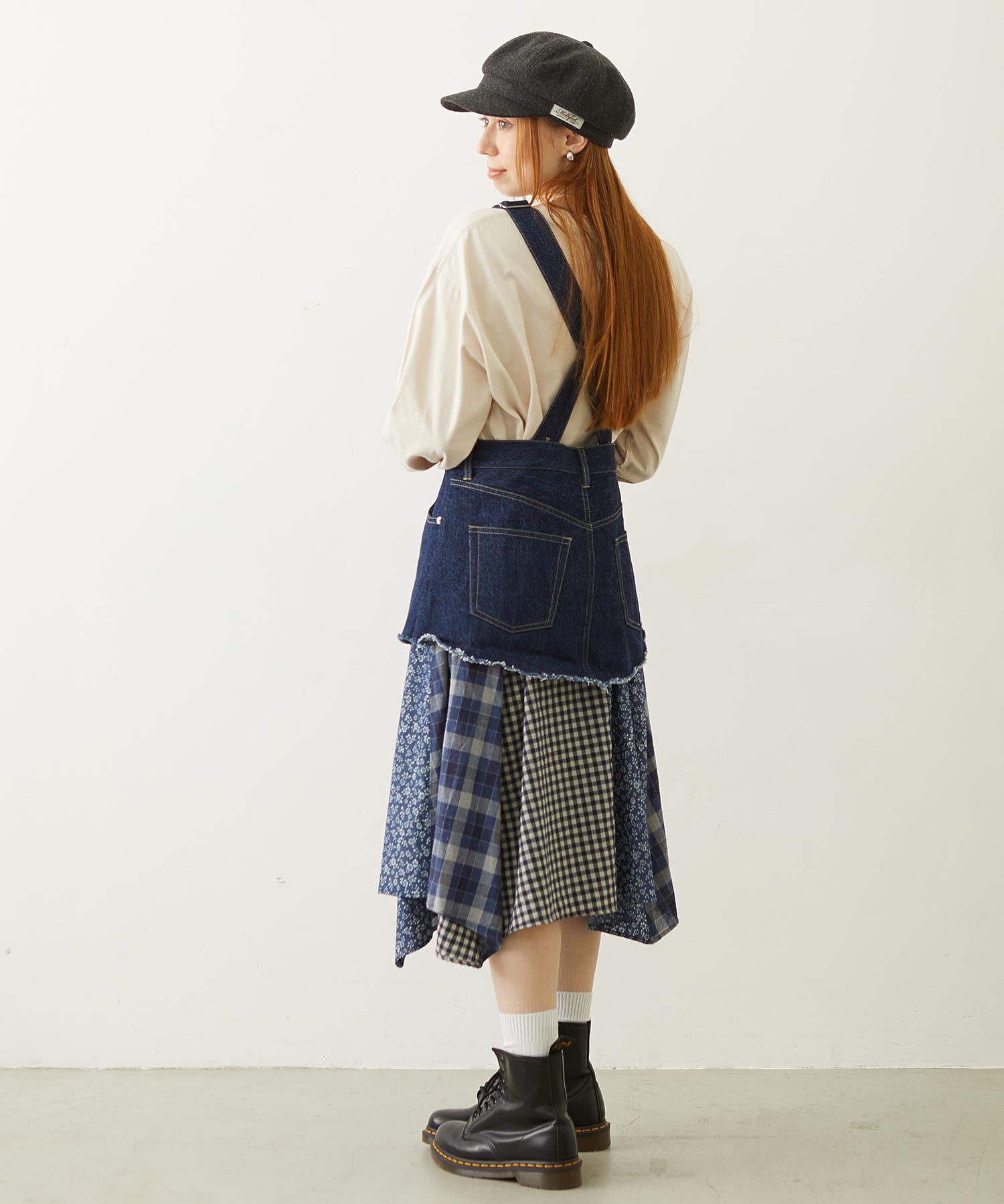 PATCHWORK OVERALL SKIRT