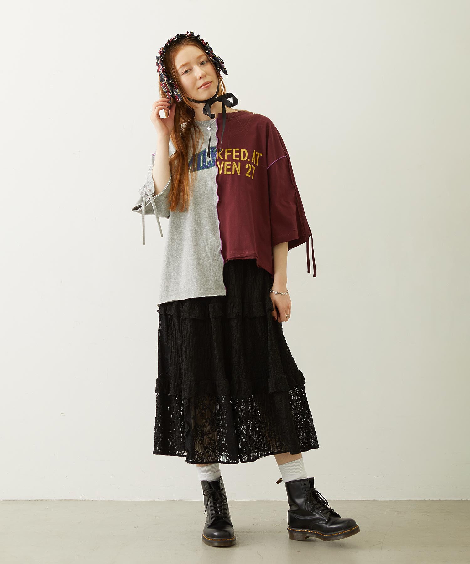 LACE FRILL DIRNDL SKIRT