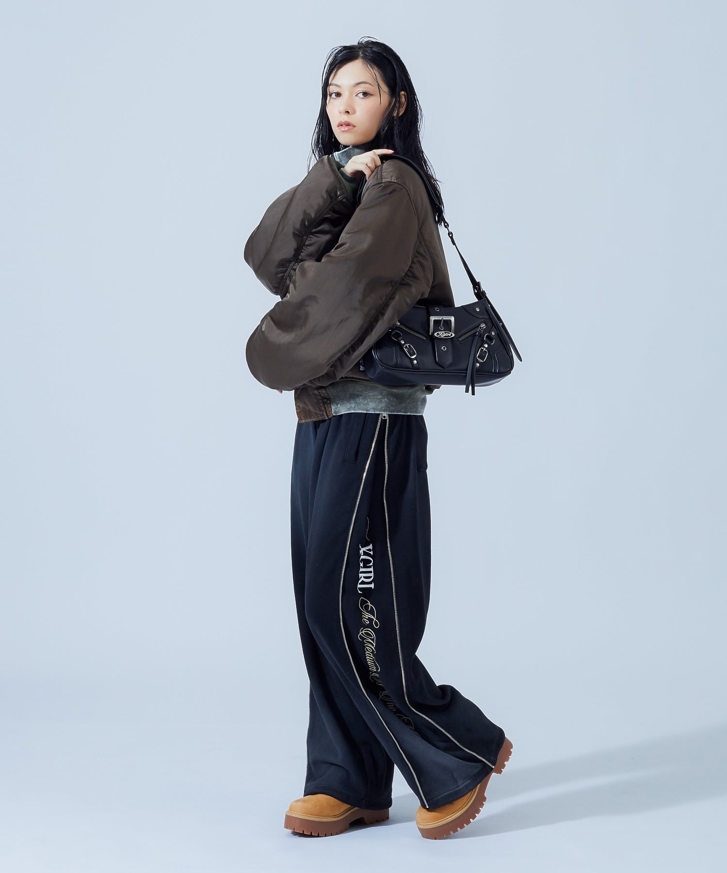 FADED SIDE ZIP SWEATPANTS
