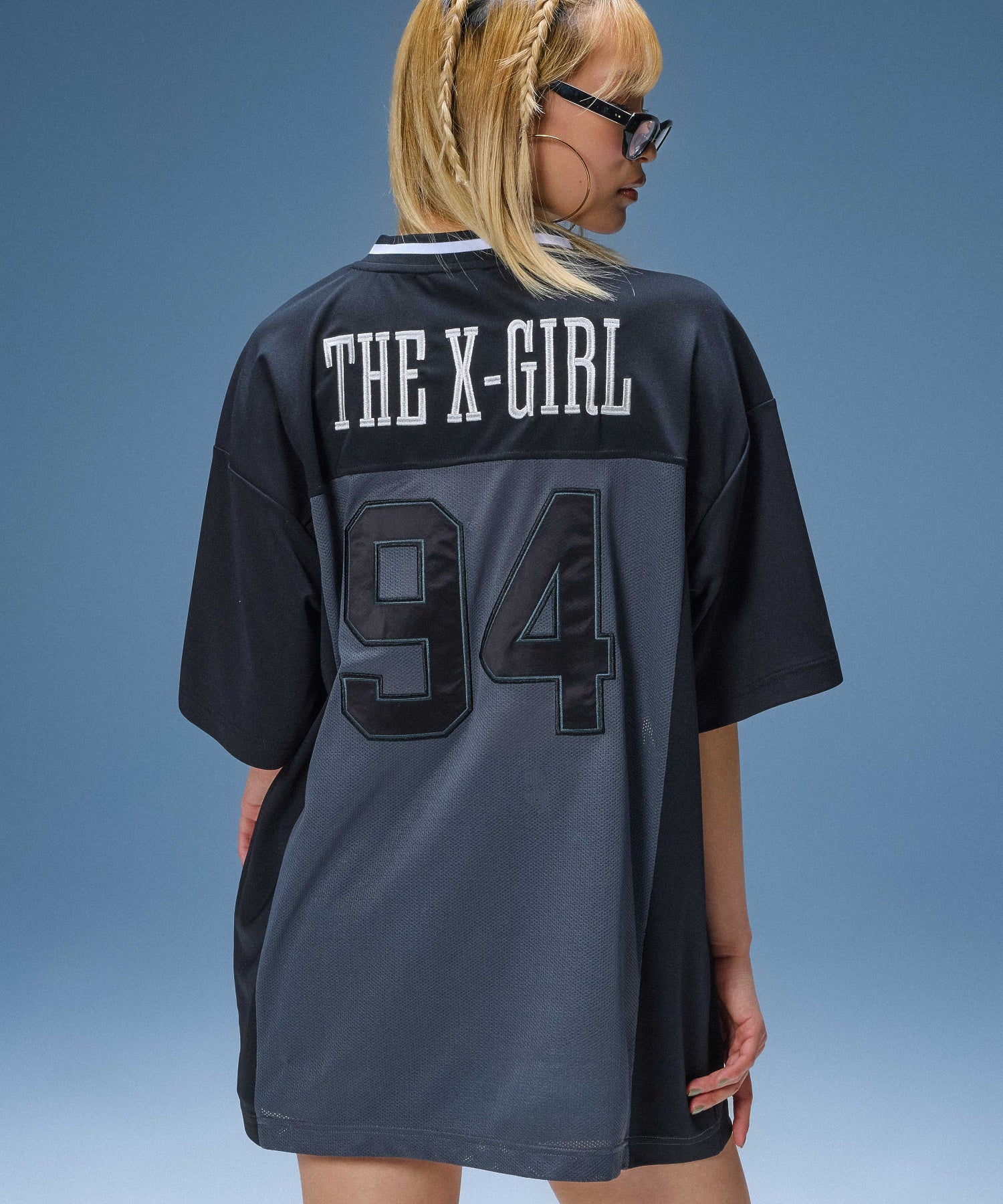 FACE LABEL FOOTBALL TEE DRESS