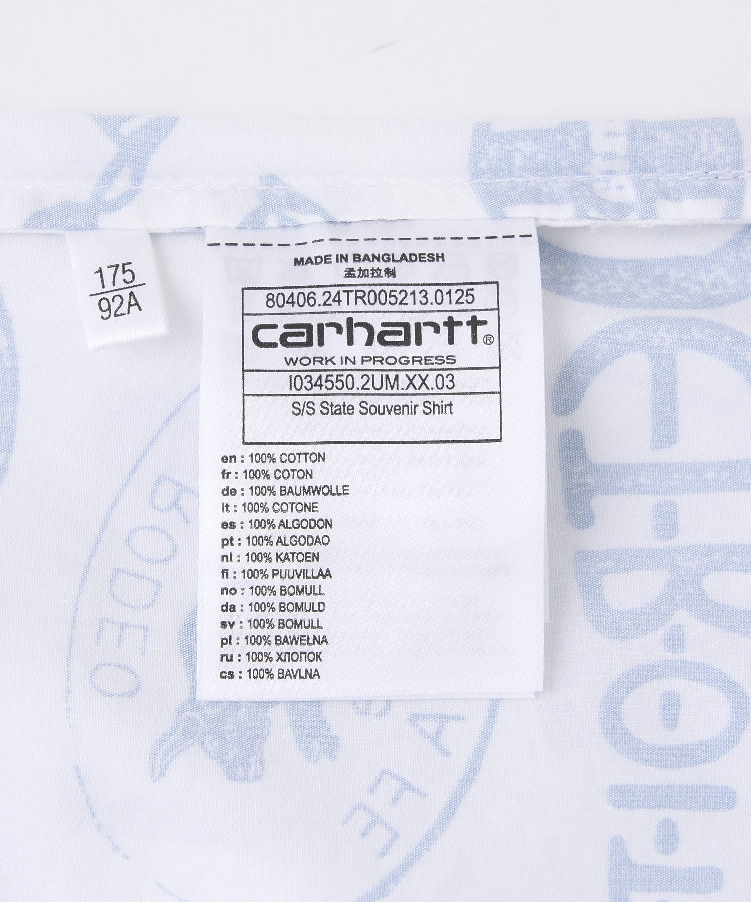 Carhartt WIP/カーハート/S/S STATE SOUVENIR SHIRT I034550