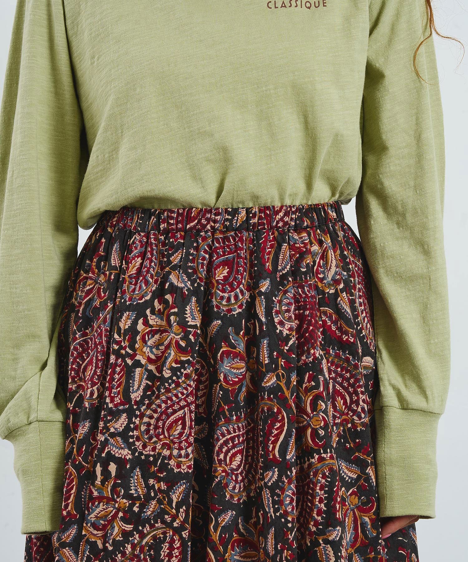 mag.by c/ETHNIC PRINT LONG SKIRT