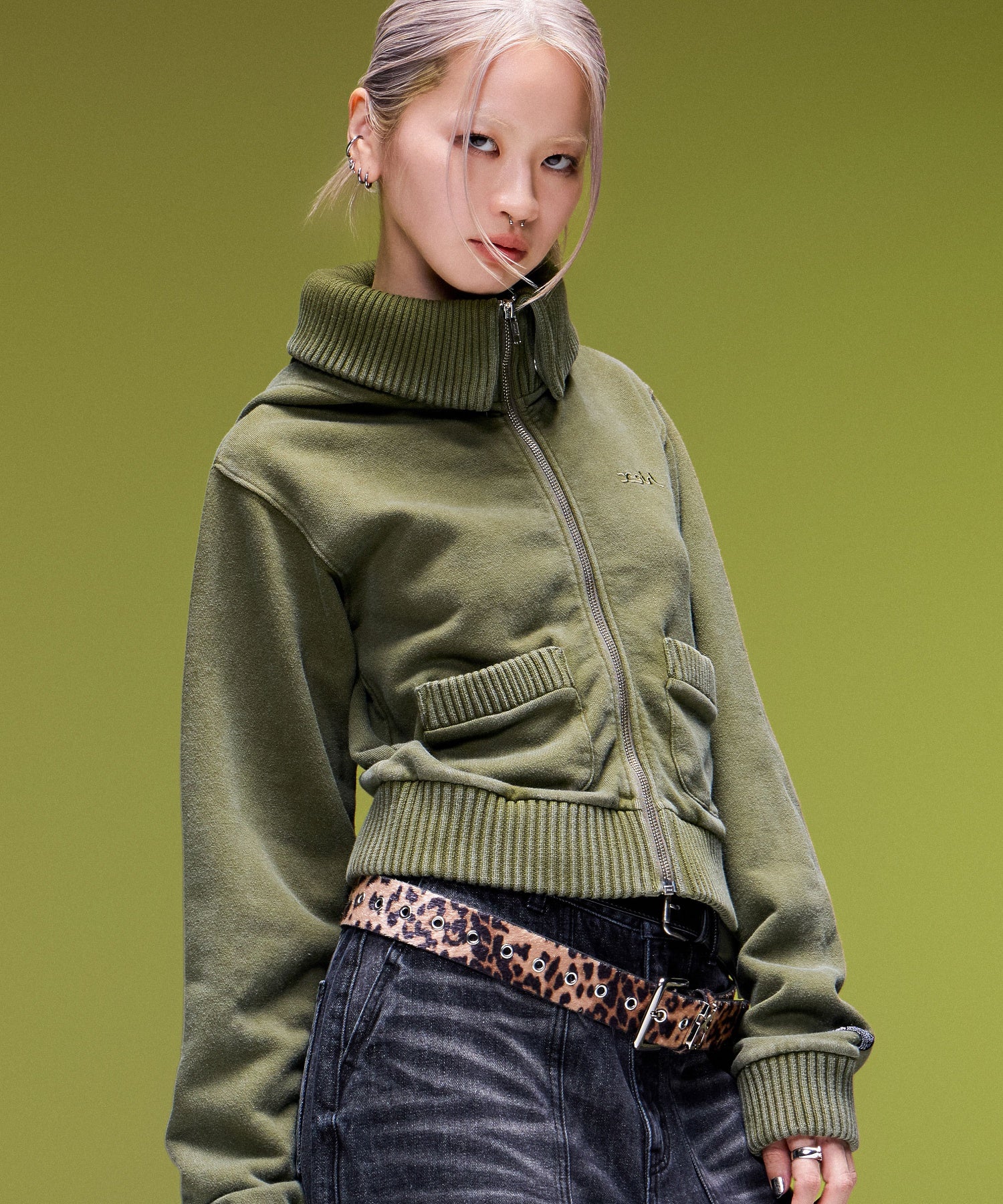 FAUX CALF HAIR LEATHER XG BELT